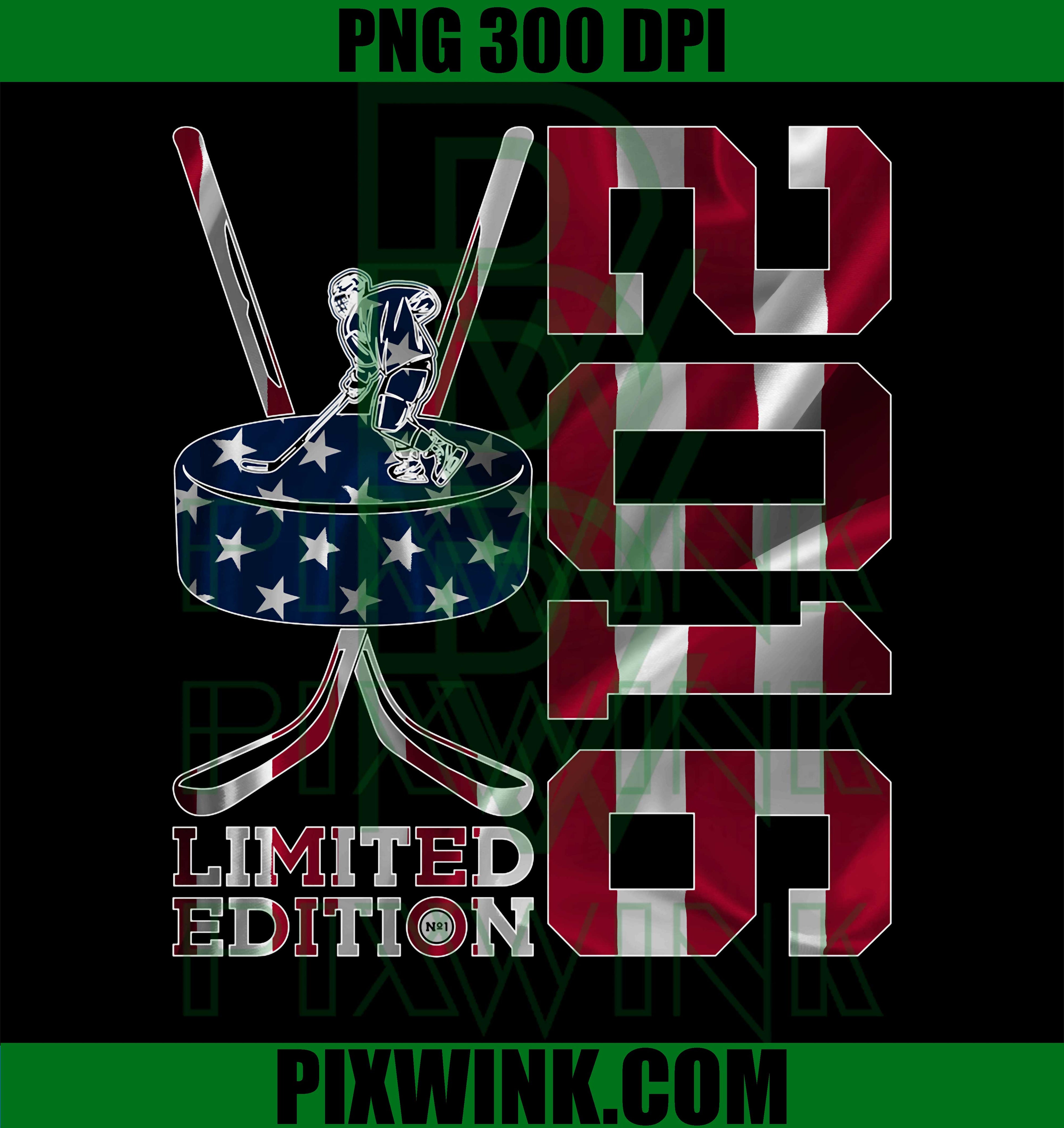 Limited Edition 2016 Ice Hockey PNG, 10th Birthday Hockey Design PNG