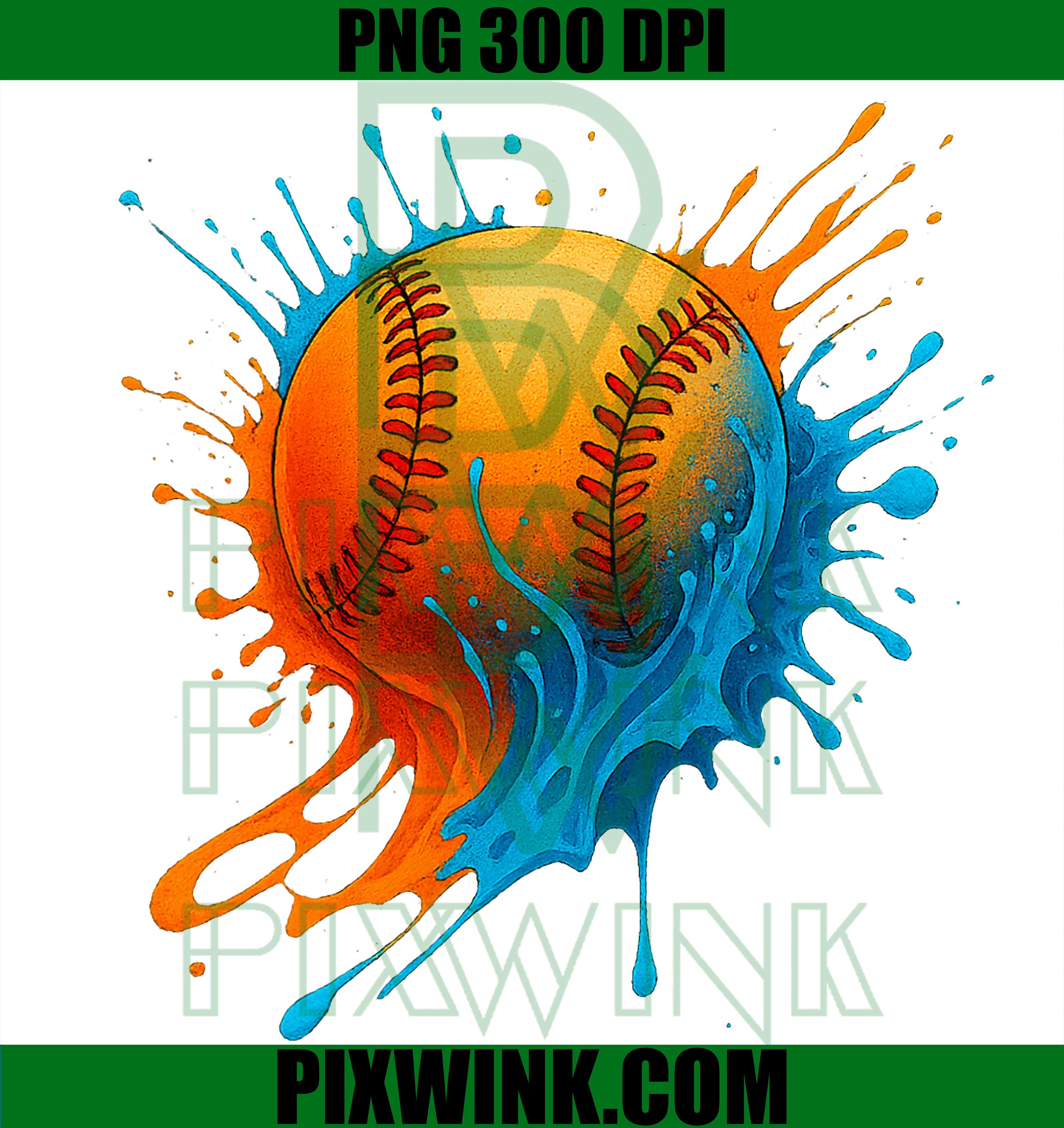 Baseball Drip Team PNG, Ice Cream Cool PNG, Boys and Girls Sport PNG