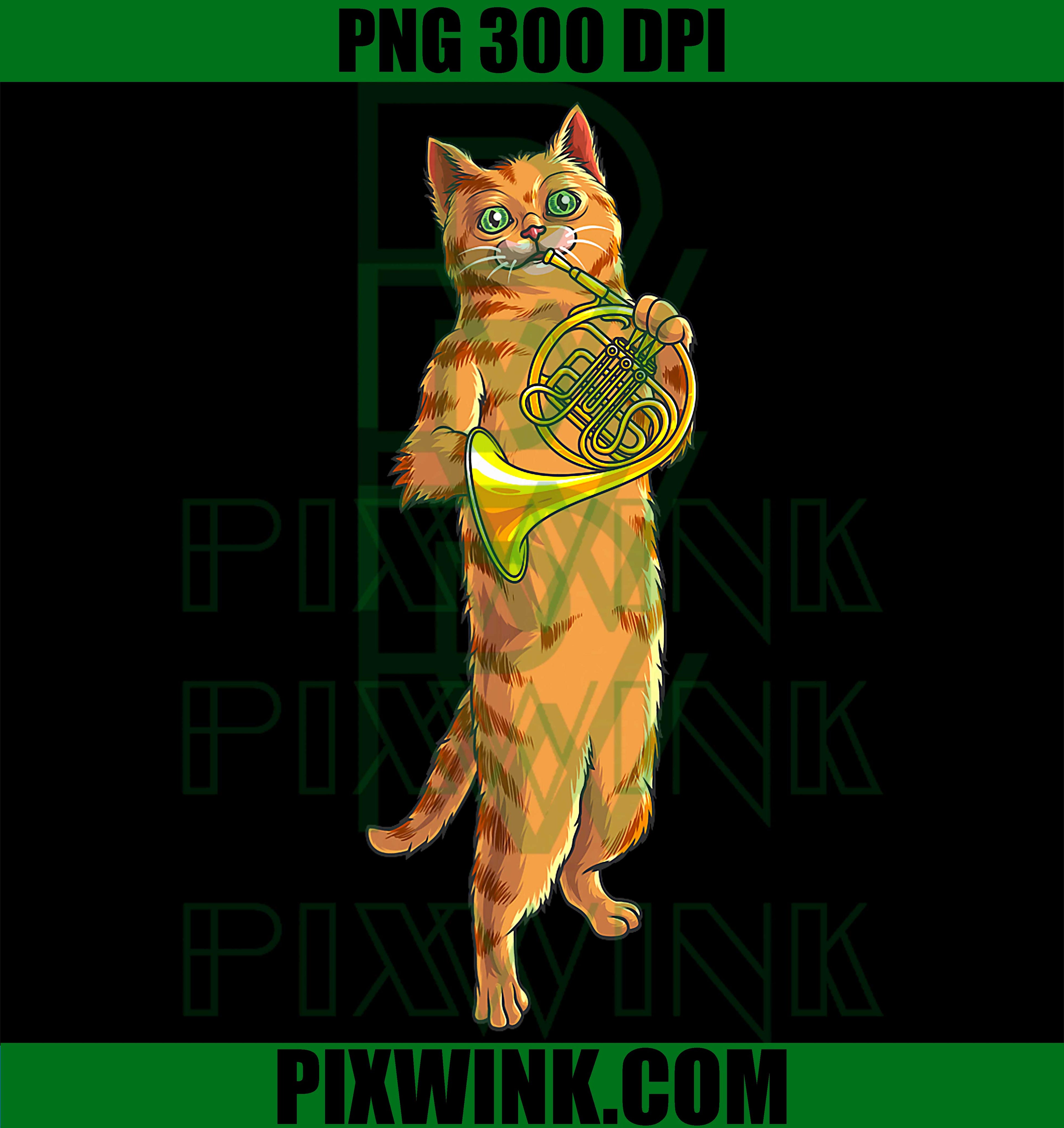 Funny French Horn Design, French Horn Player PNG