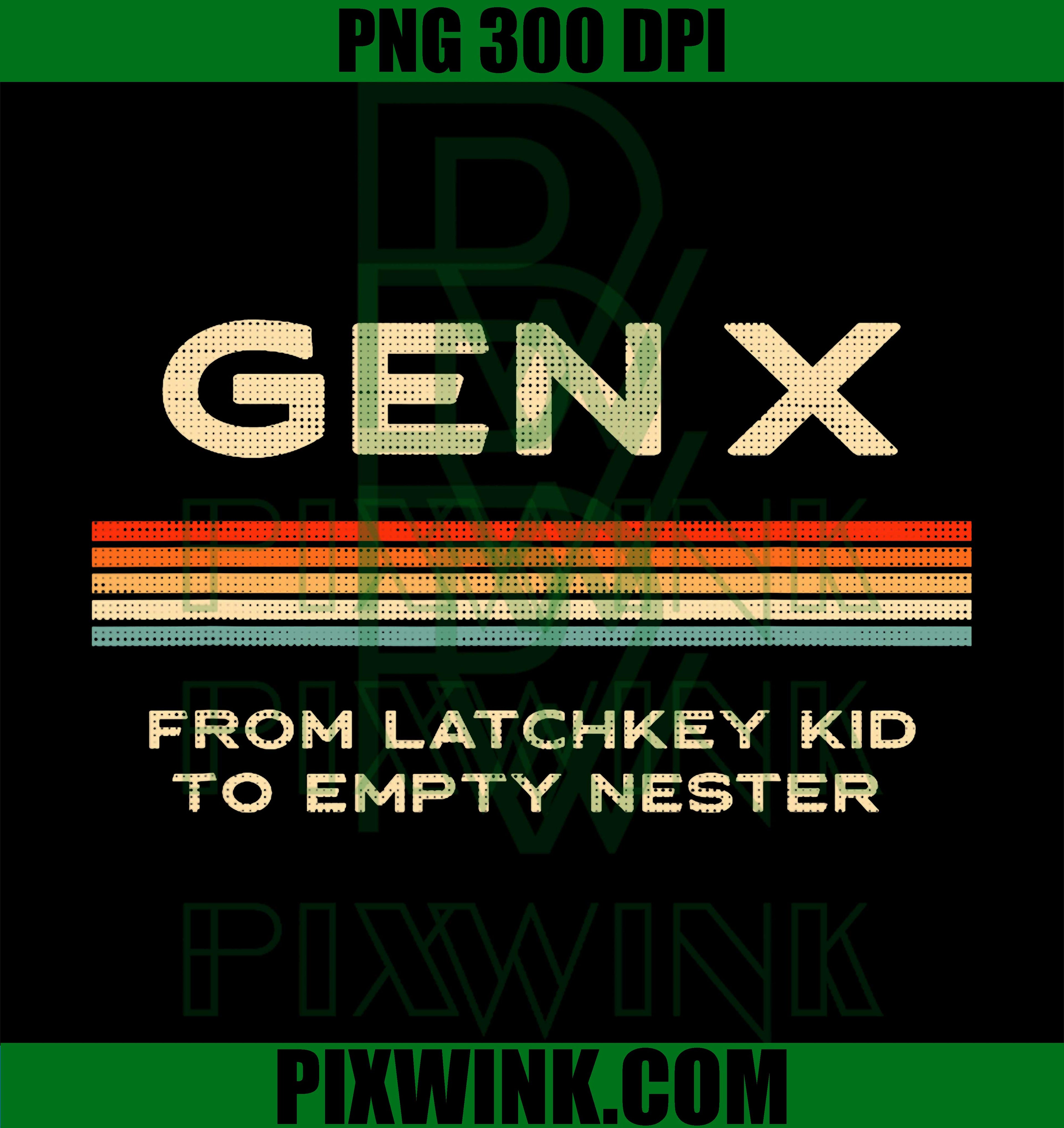 Gen X PNG, Latchkey Kid PNG, Empty Nester PNG