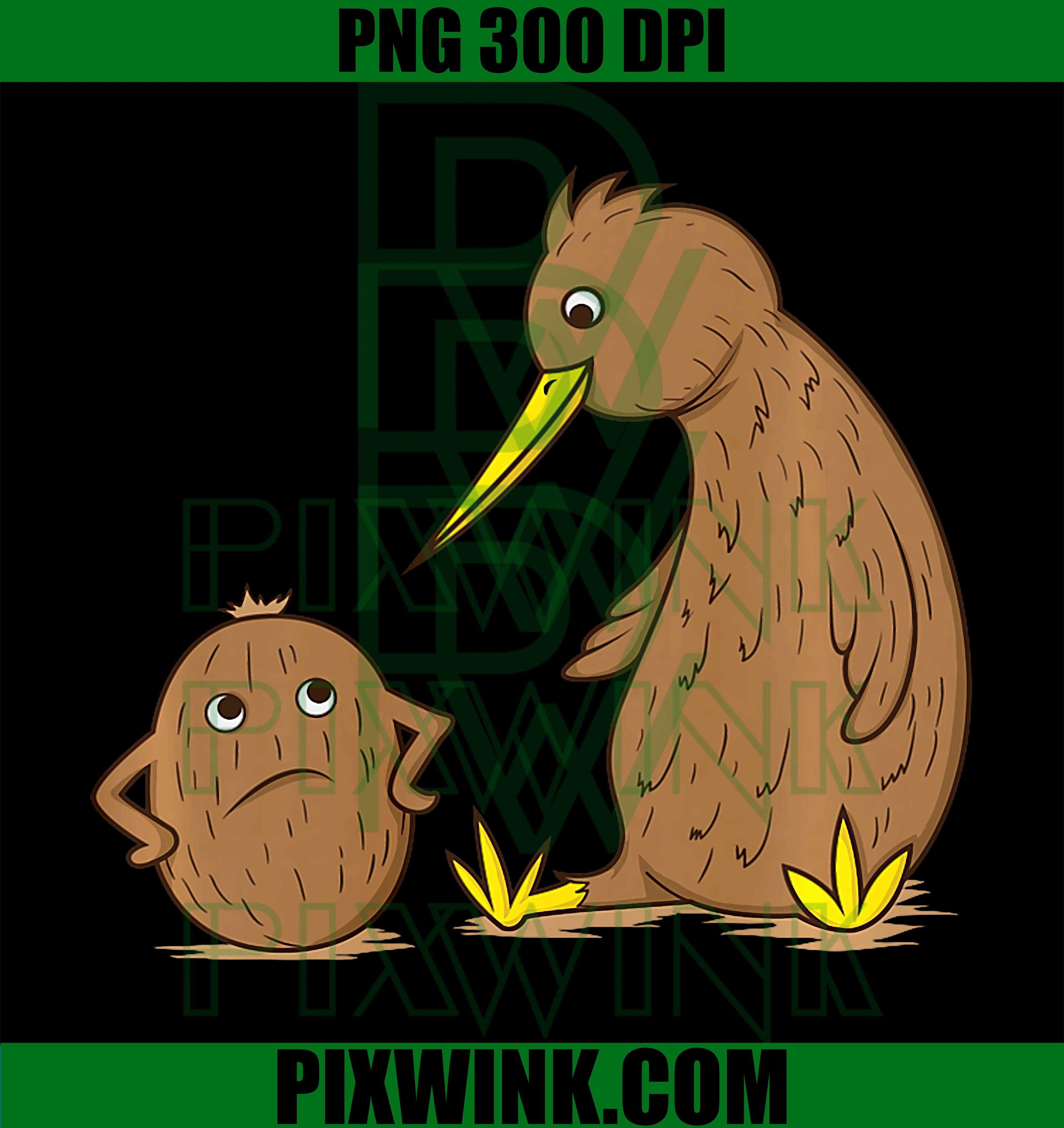 Kiwi Bird PNG, Kiwi Fruit PNG, Funny Conversation PNG