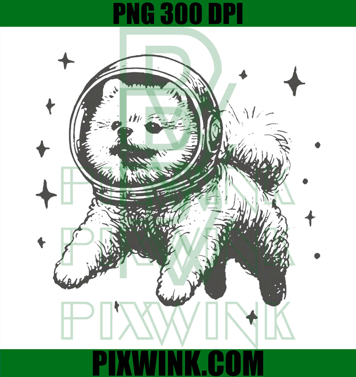 Pomeranian Astronaut, Funny Pomeranian Dog Meme Space Vintage PNG Design