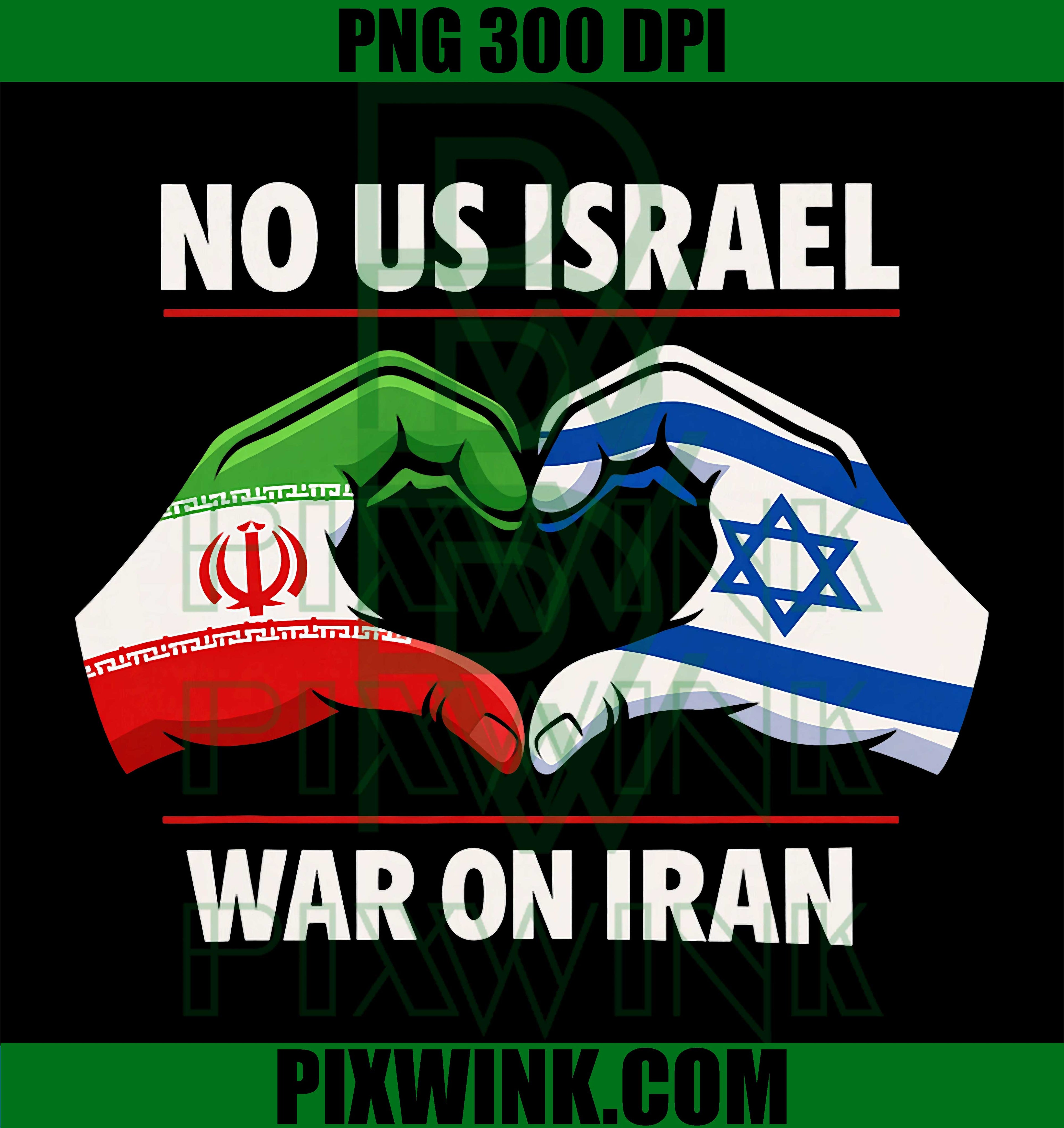 No US–Israel War on Iran PNG, Anti-War USA Protest Statement Graphic PNG