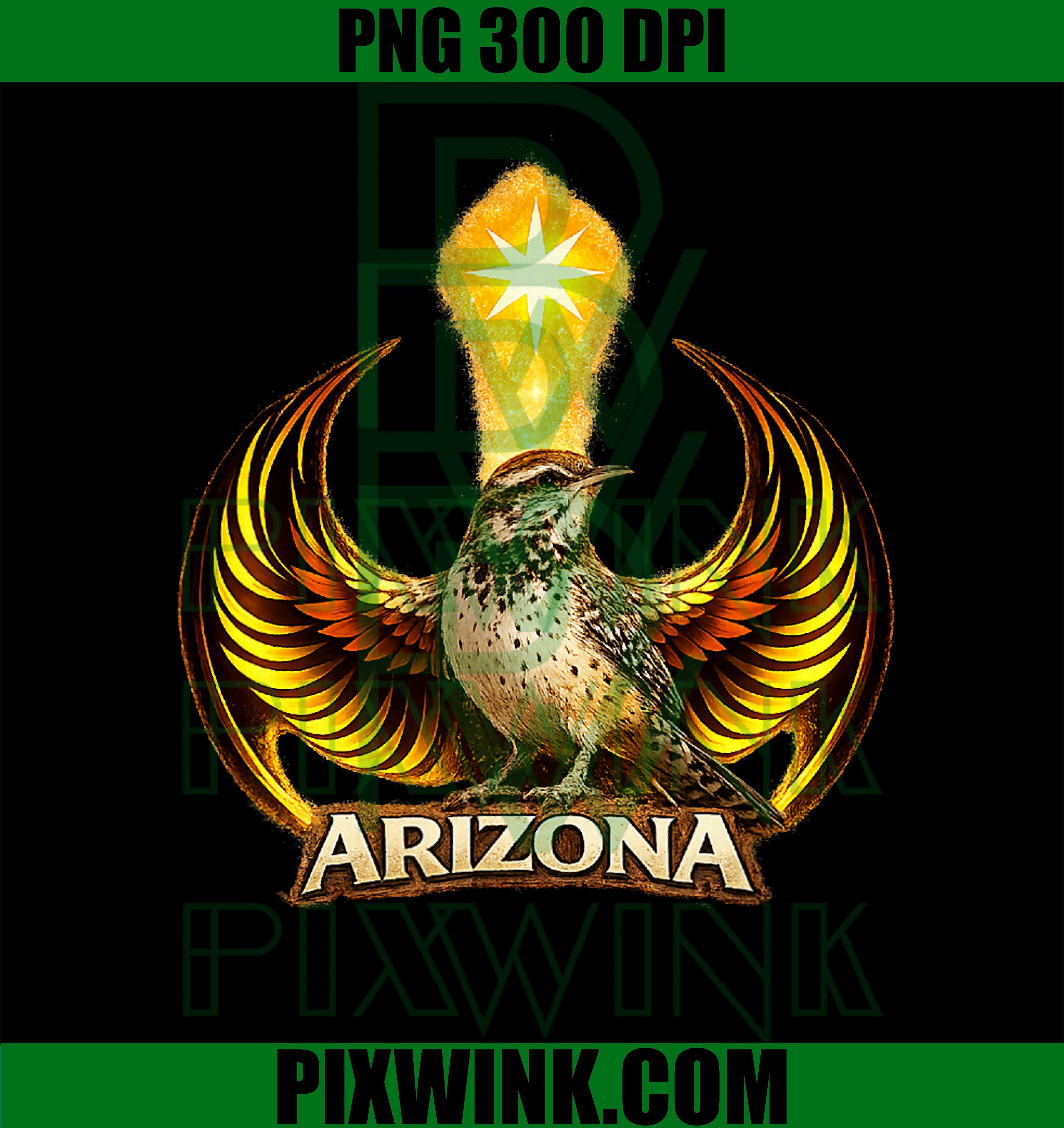 Arizona Cactus Wren Resistance Emblem PNG Design File