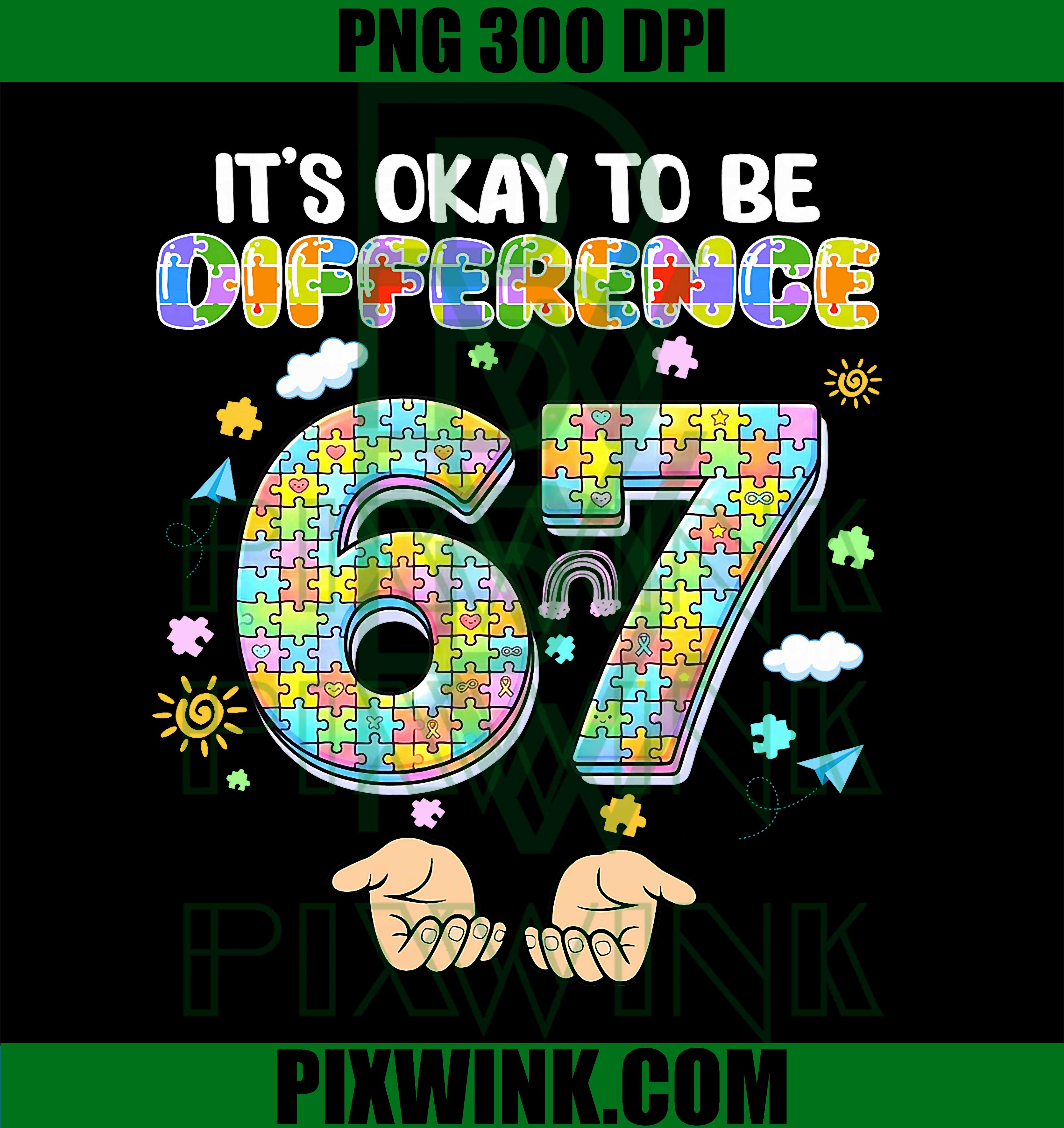 It_s Okay To Be Different Autism PNG, Hand Signs Awareness Design PNG