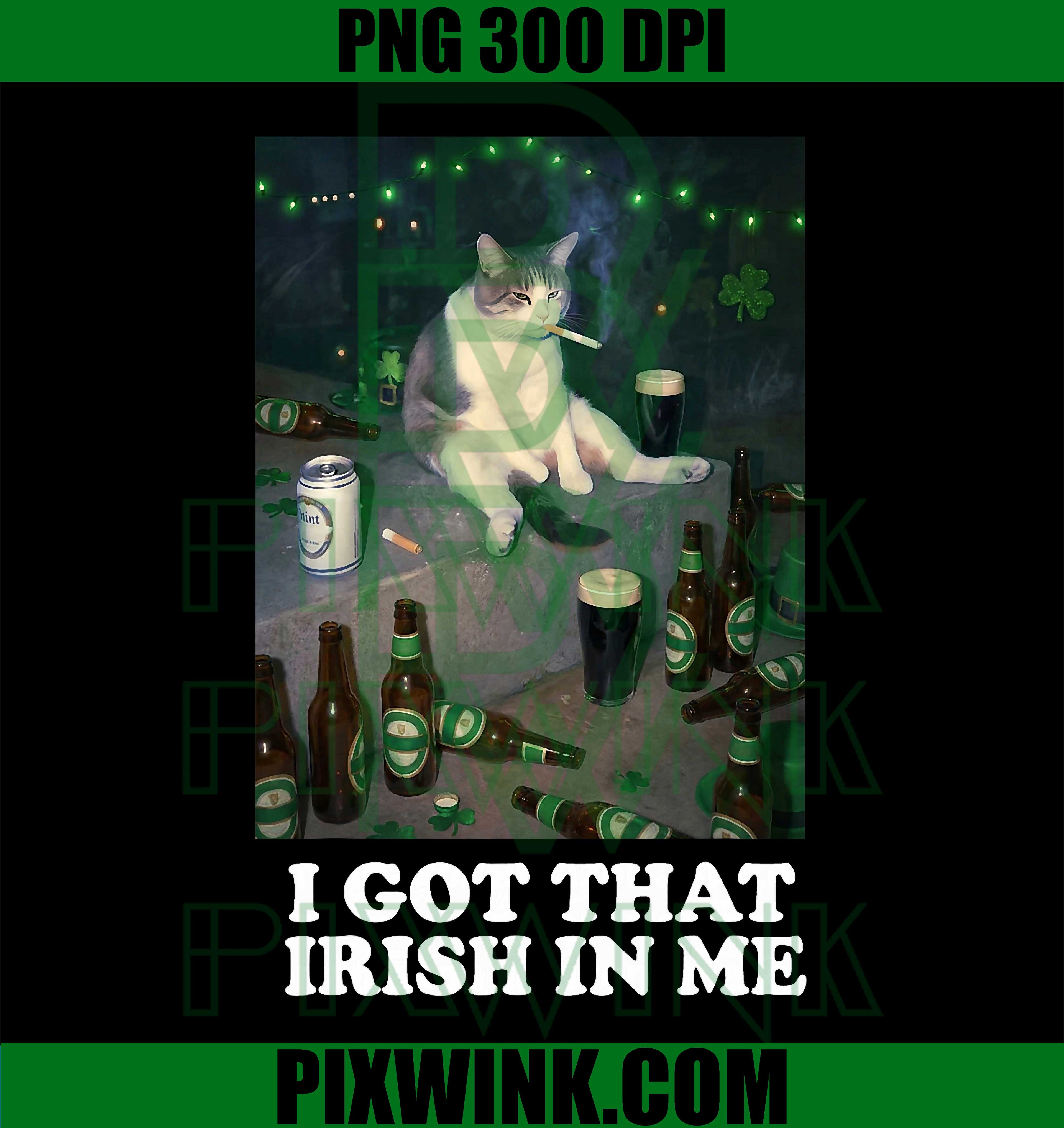 Irish Cat PNG, Funny St Patricks Cat PNG, Lucky Cat PNG