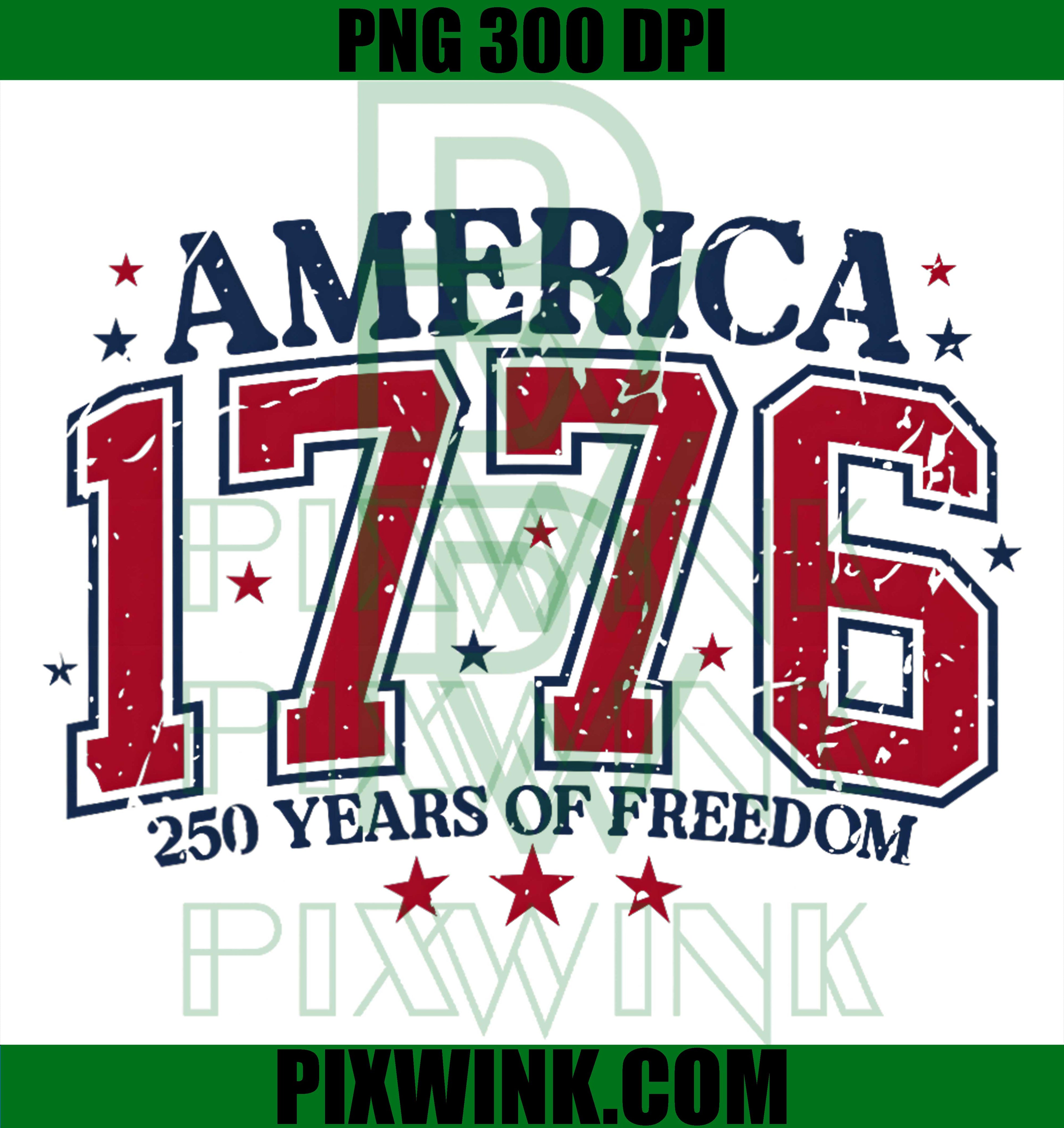 250 Years Freedom USA PNG, 1776 2026 USA PNG, 4th July America PNG