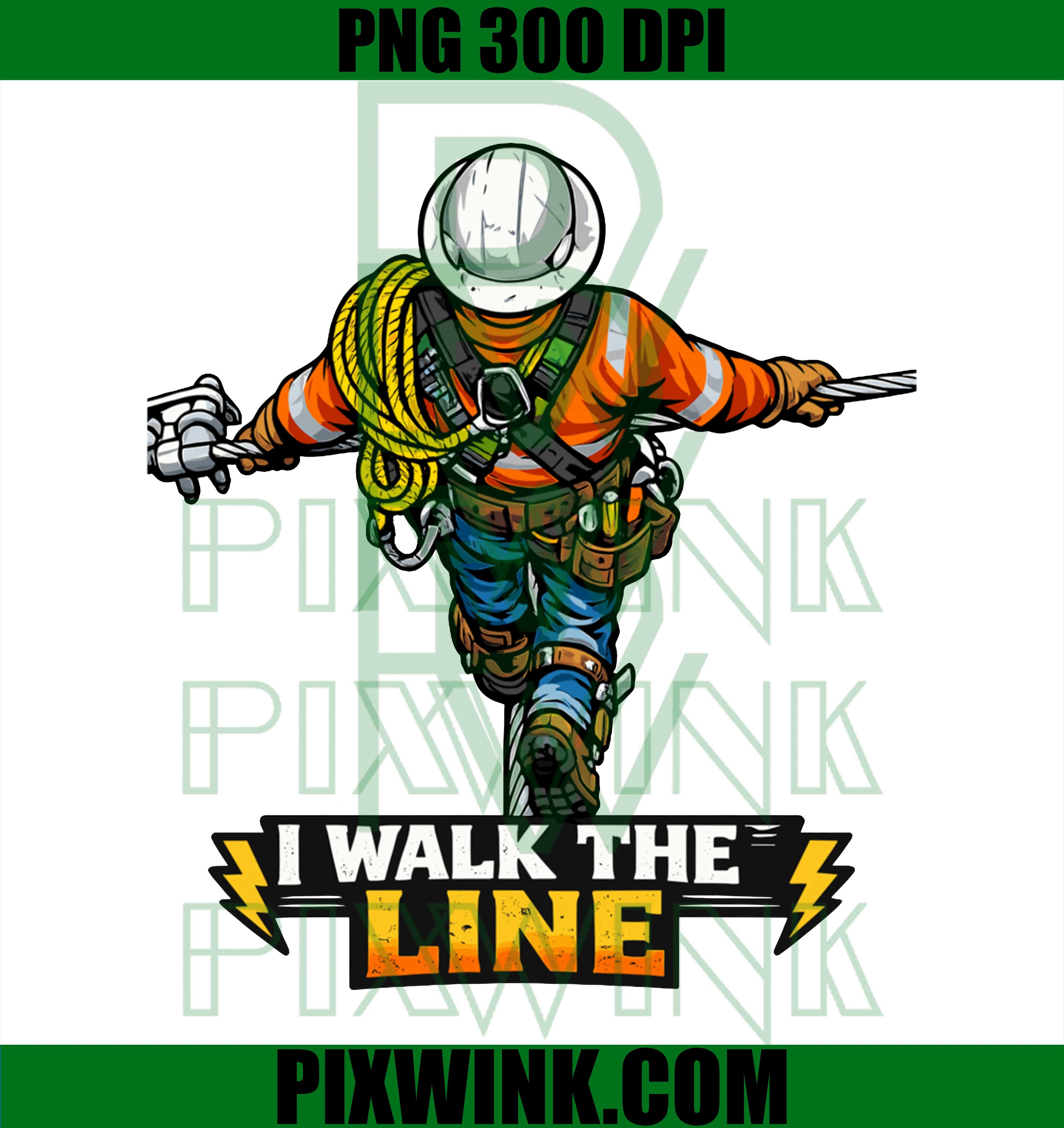 Electrical Lineman Powerline PNG, High Voltage Worker Design PNG