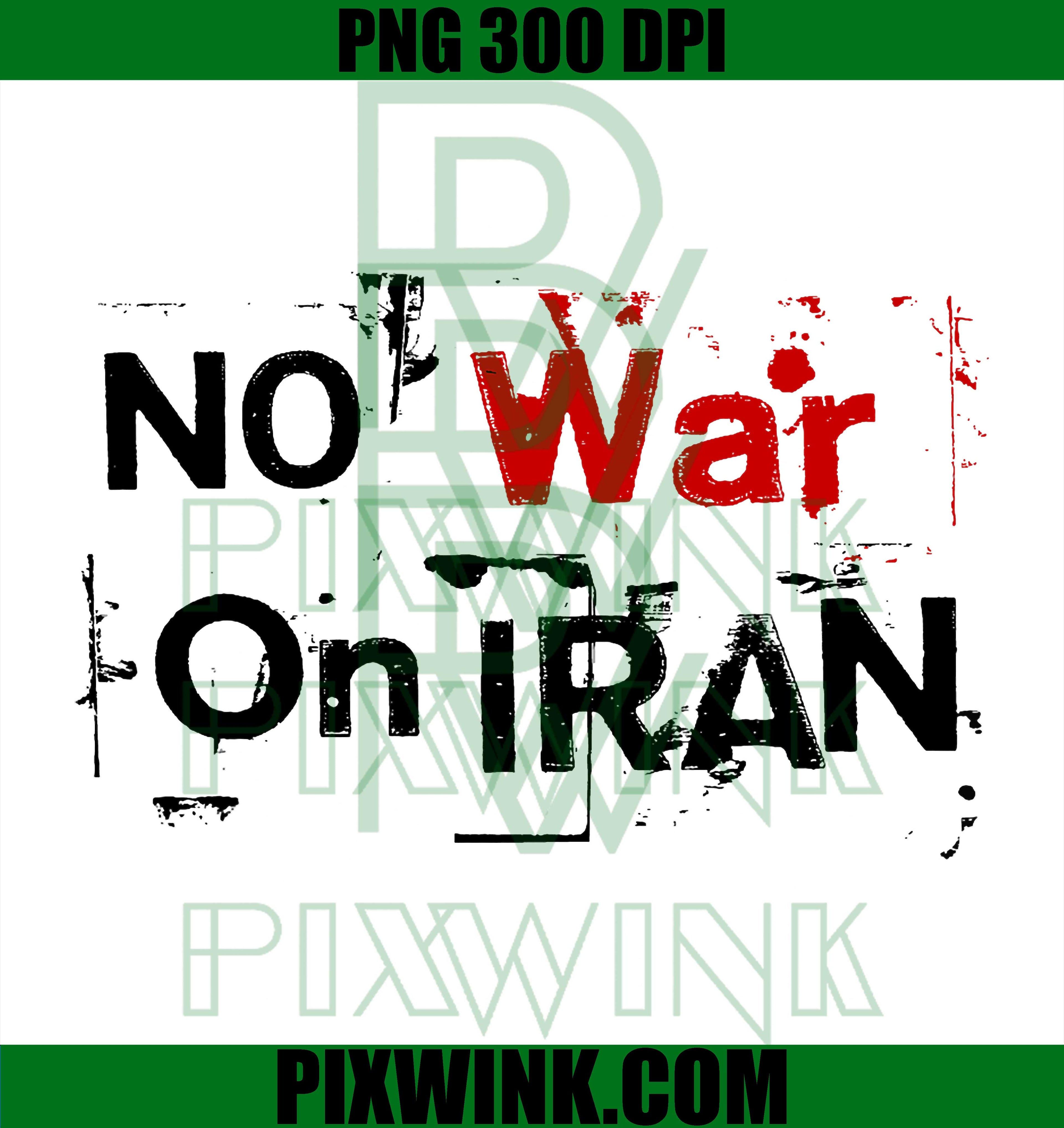 No War on Iran PNG, Anti-War Peace Protest Statement Graphic PNG