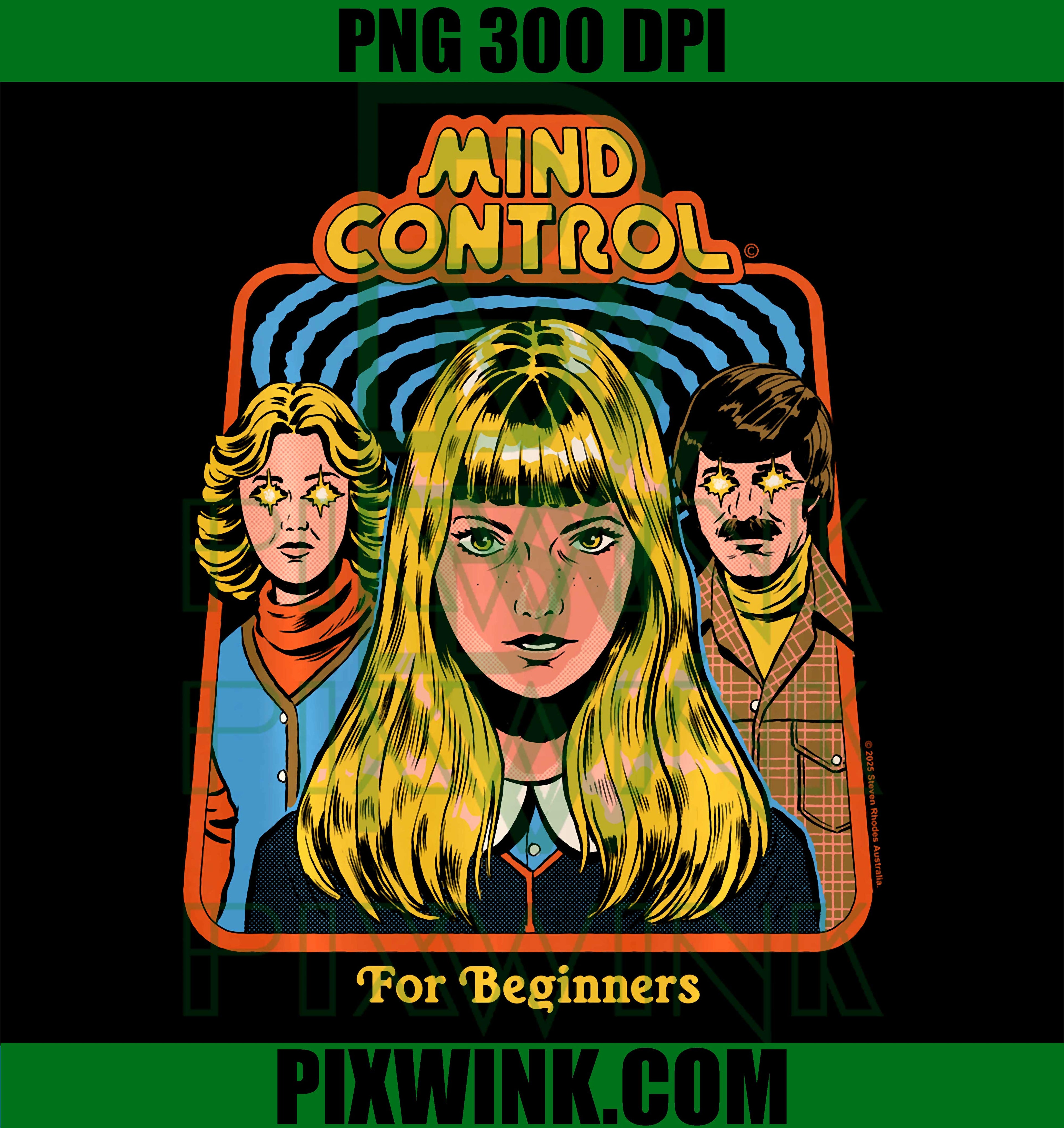 Mind Control PNG, Sarcastic Retro Vintage Funny Humor PNG