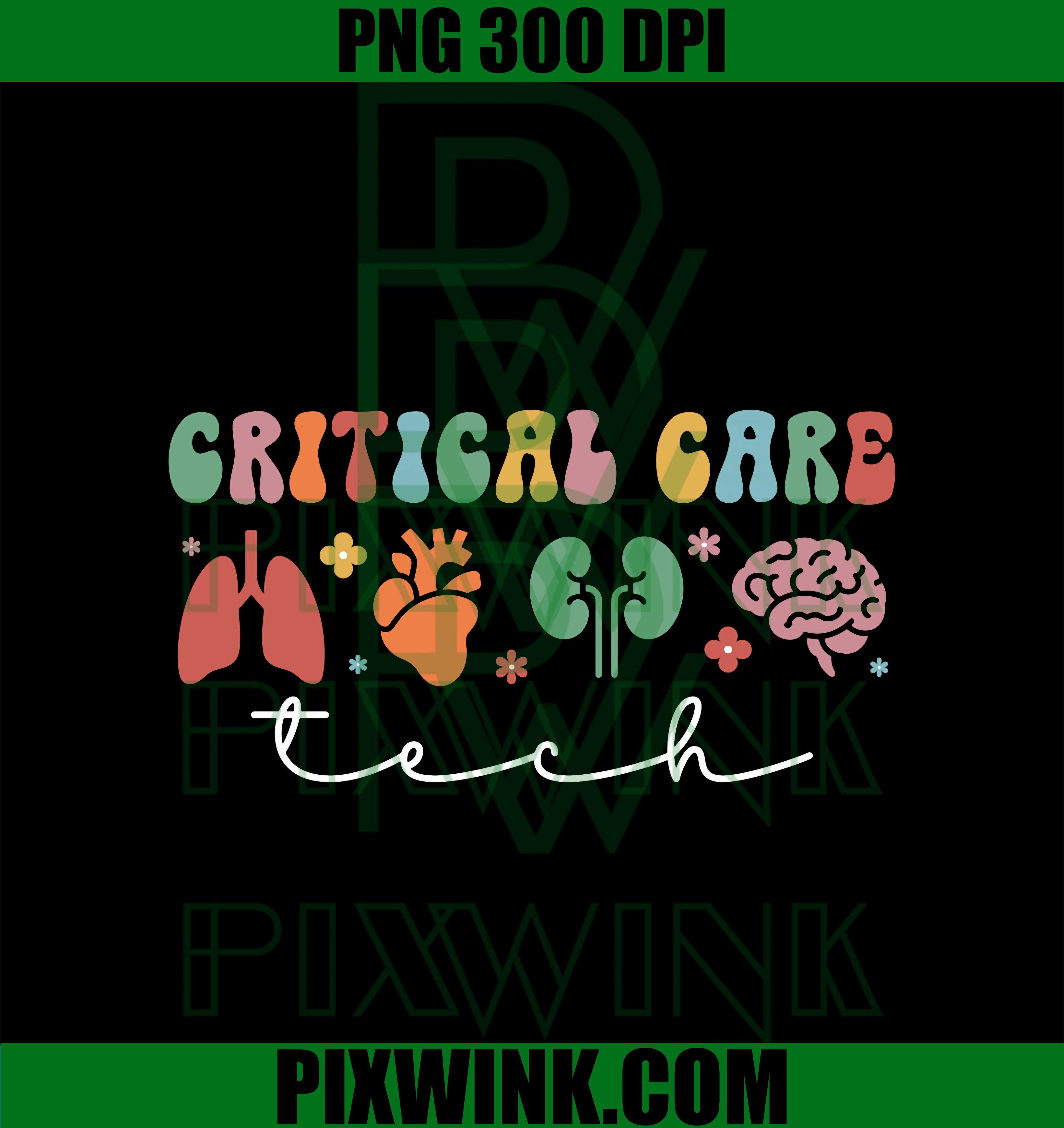 Critical Care Technician PNG, Retro Critical Care Tech PNG