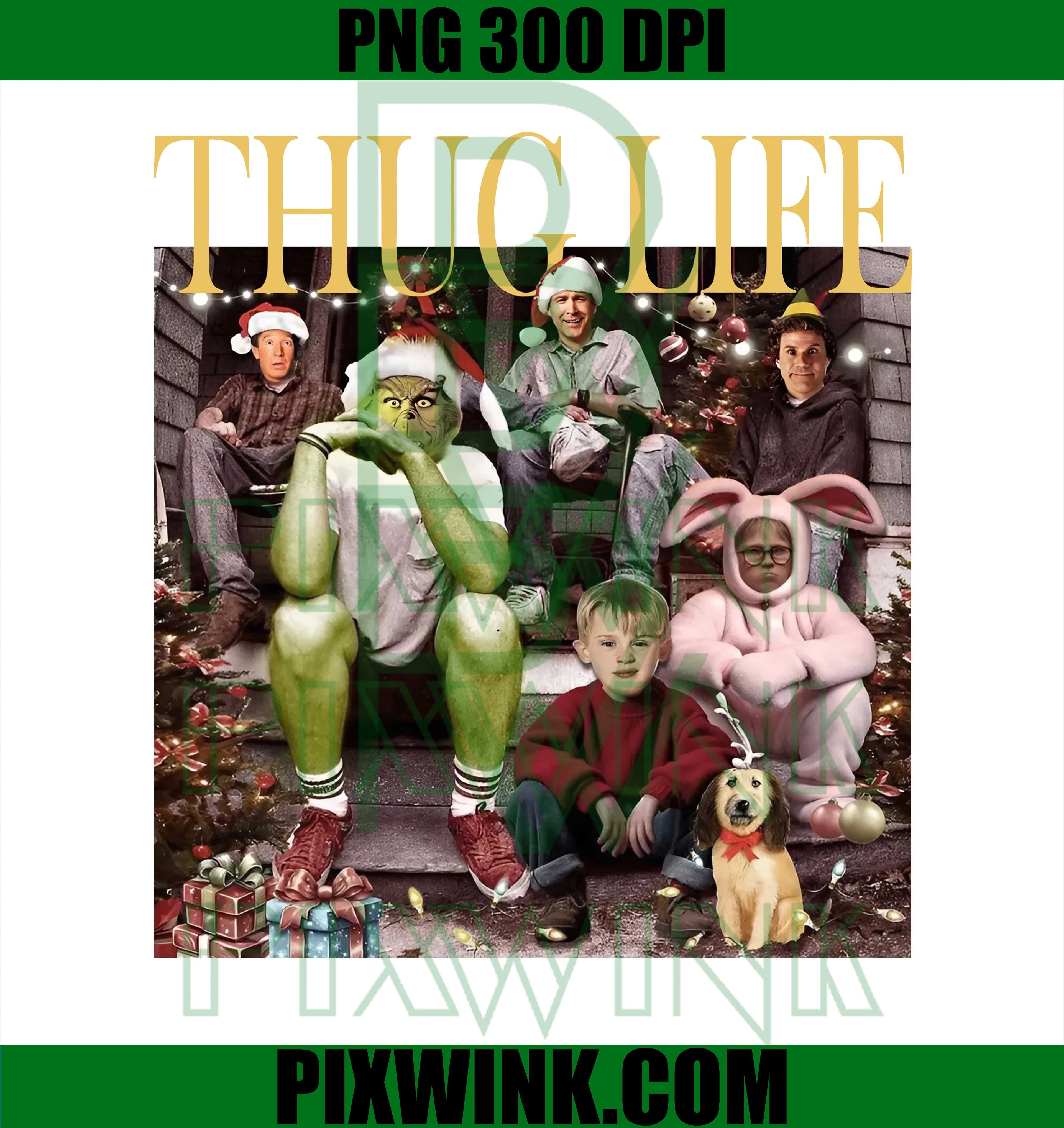 Christmas Movie PNG, Holiday Thug Life PNG, Xmas Friends Mashup PNG