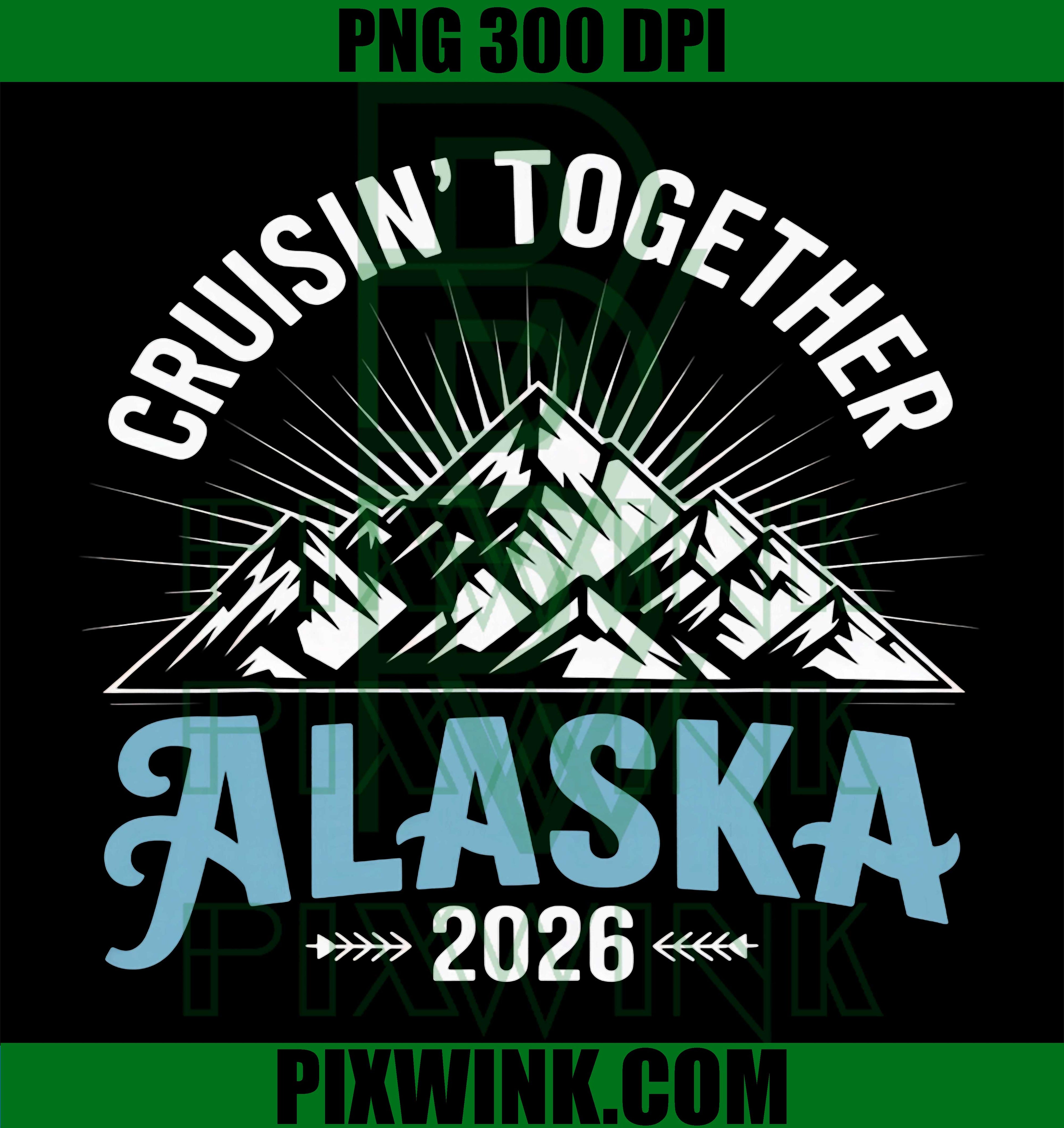 Alaska Cruise 2026 PNG, Family Vacation Mountain PNG