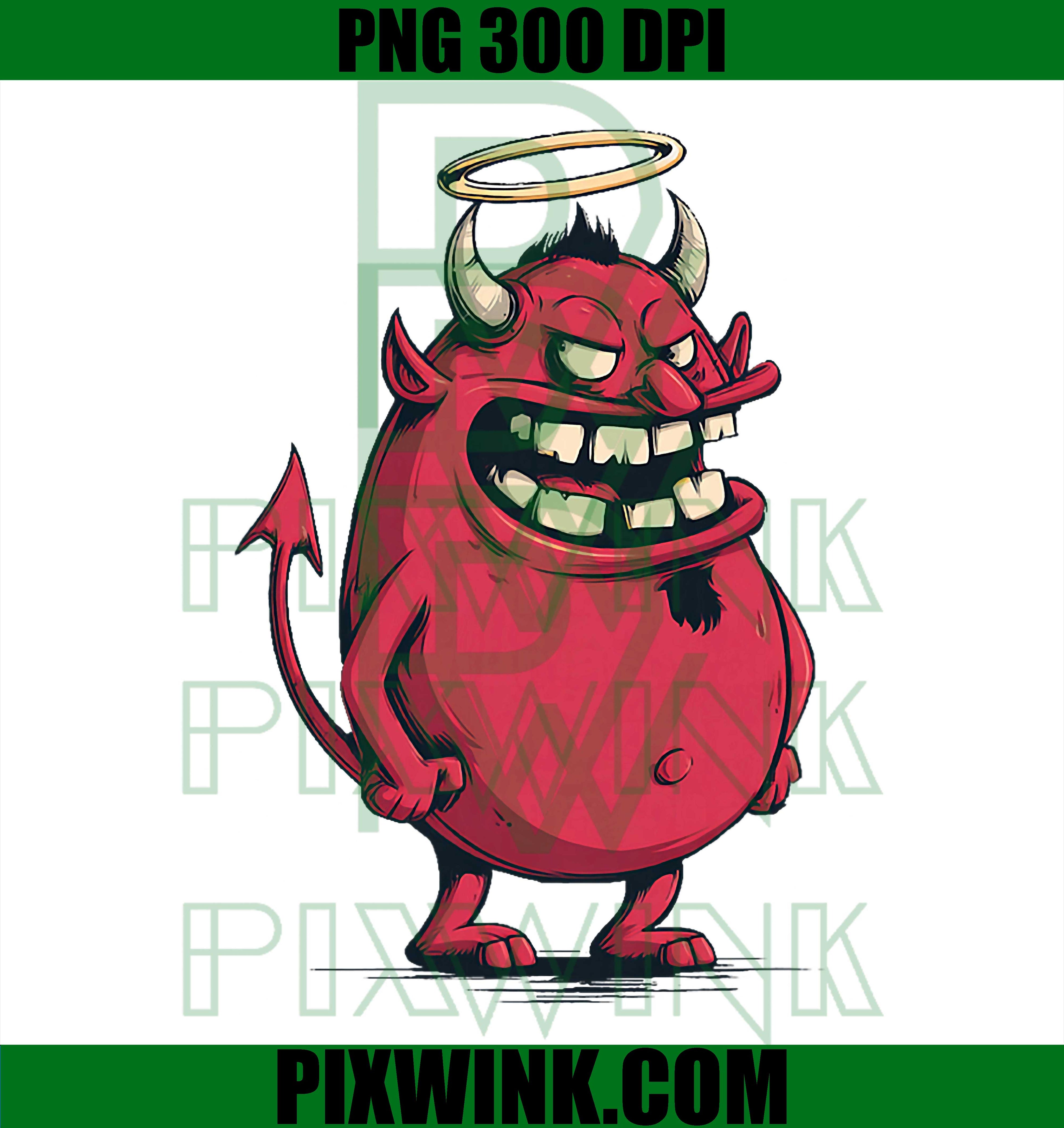 Nice Devil Golden Halo PNG, Funny Angel Devil Costume Graphic PNG