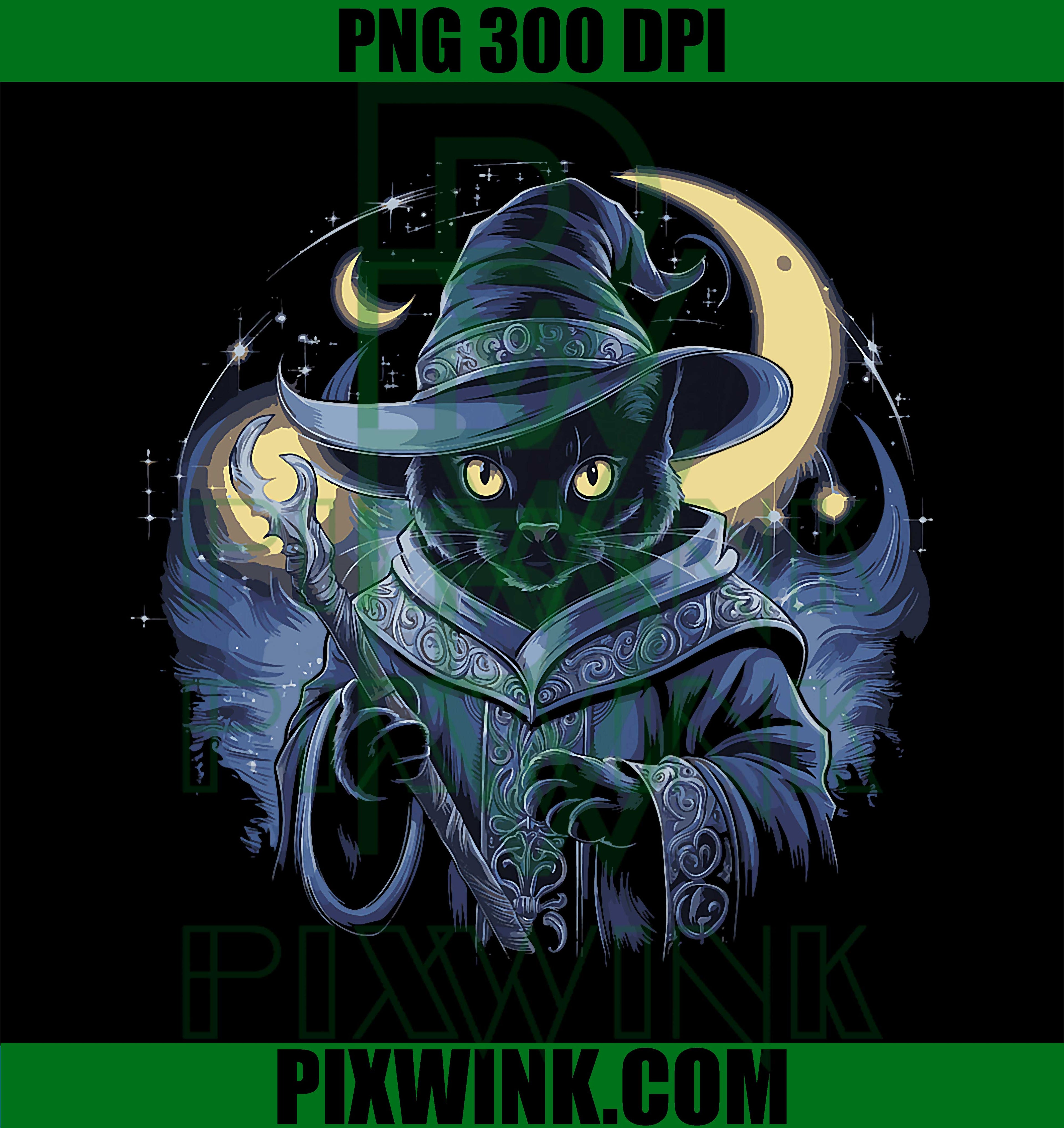 Black Wizard Cat PNG