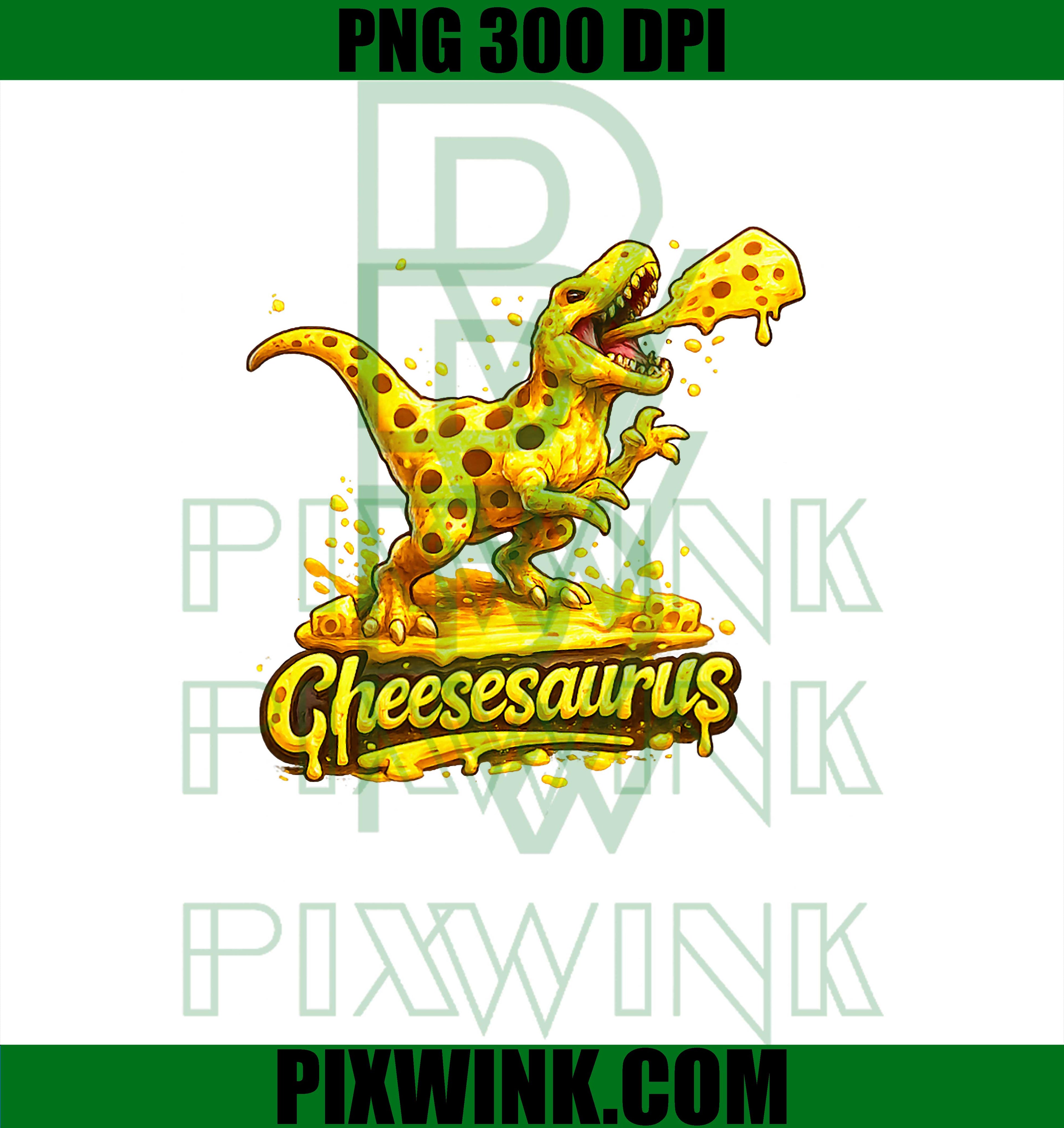 Cheesesaurus Funny Dinosaur PNG, Cartoon Cheese Dino Illustration PNG
