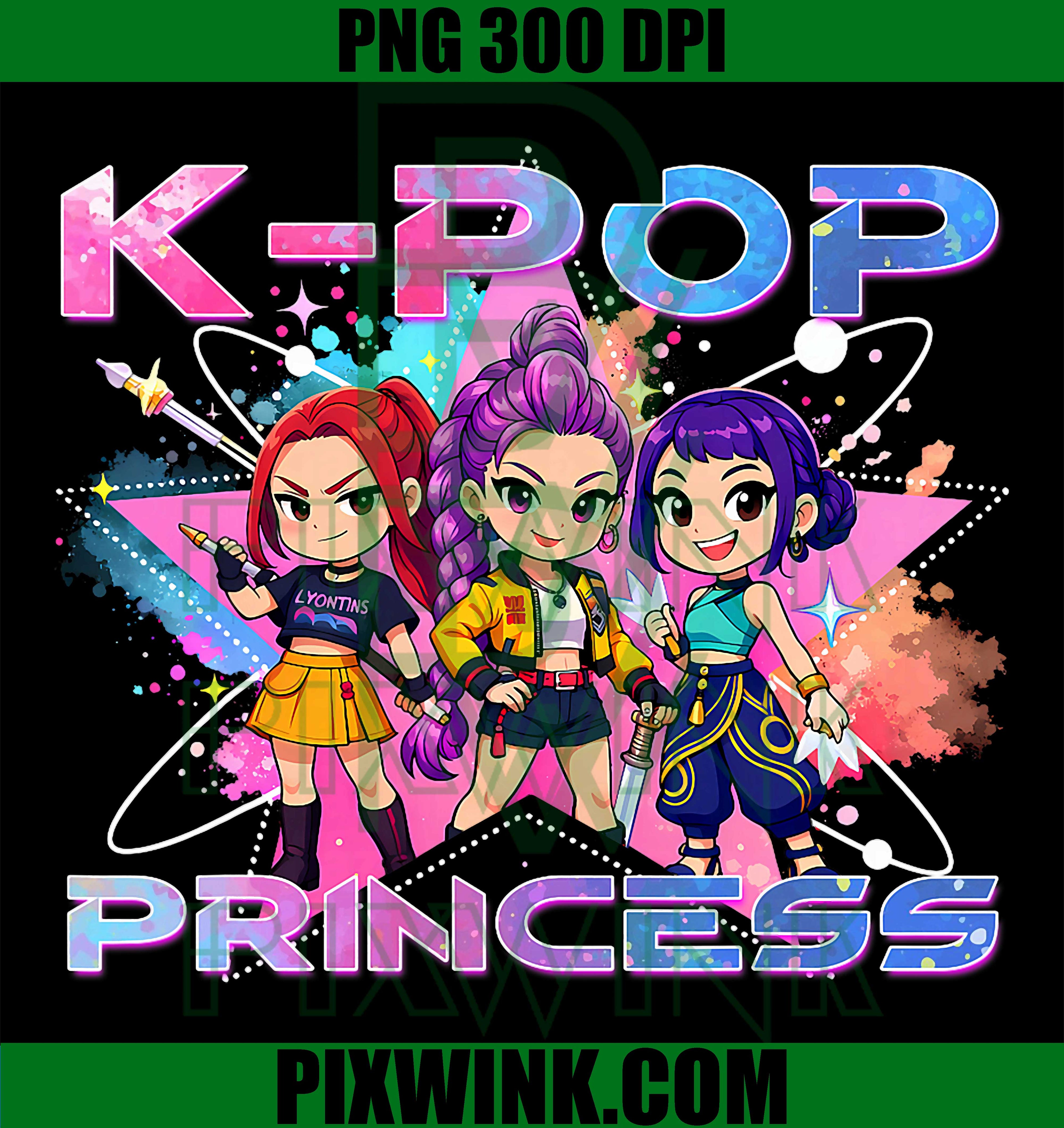 K-Pop Princess PNG, Kpop Kids Girls PNG, Kpop Birthday Girl PNG