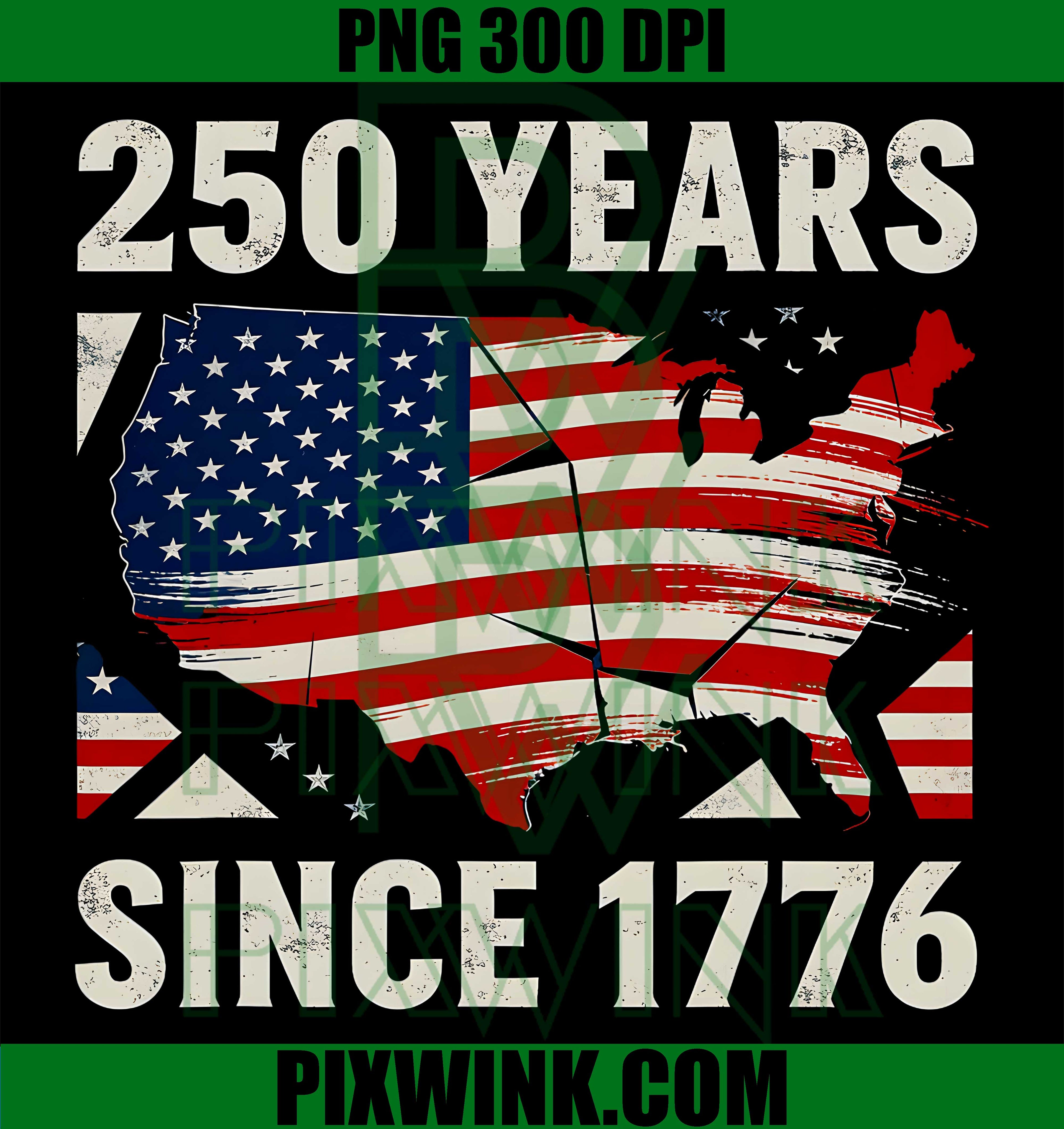 250 Years Freedom USA PNG, 1776 2026 America PNG, 4th July Patriotic PNG