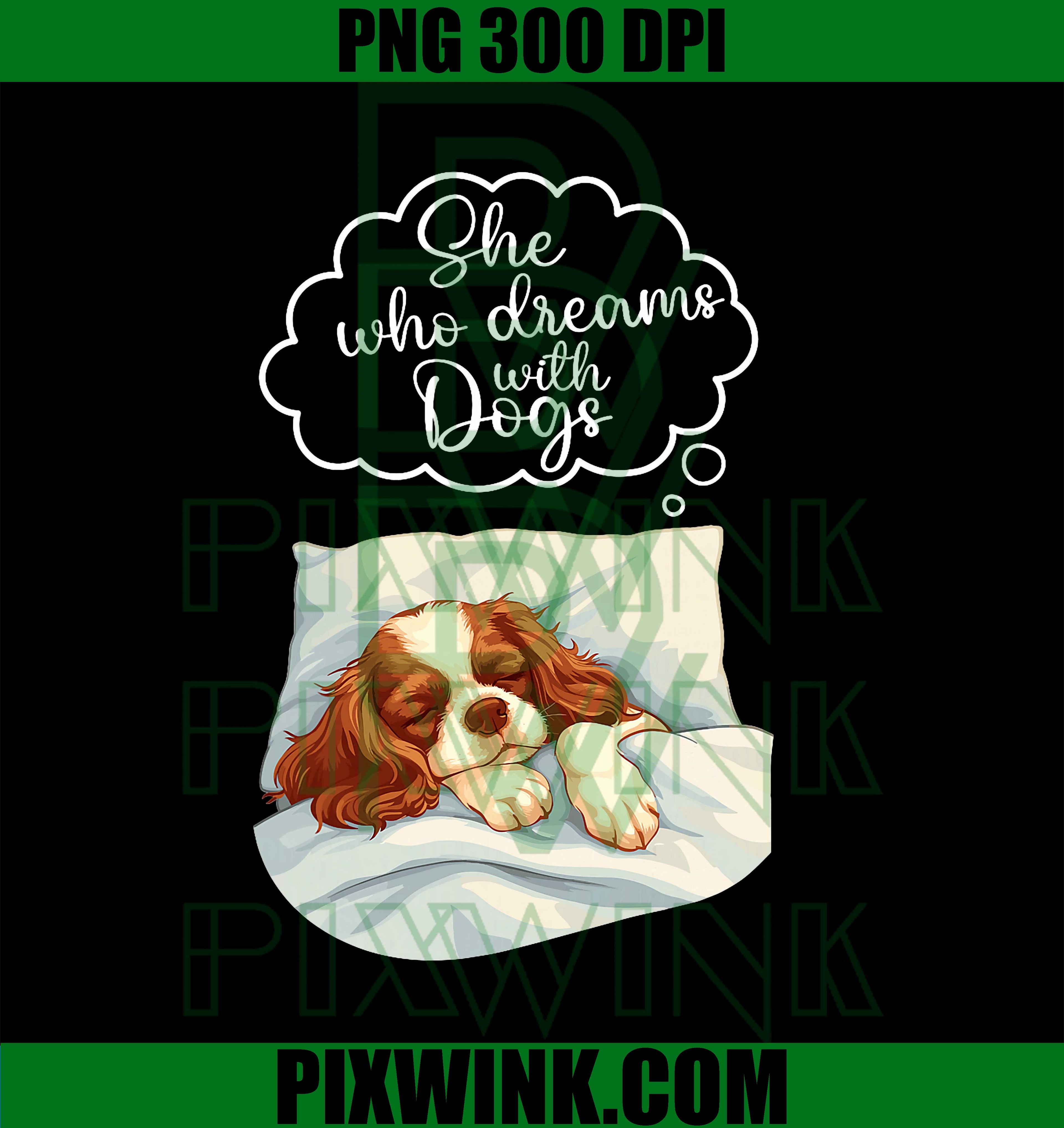 Cavalier King Charles Spaniel Dog Nightgown PNG