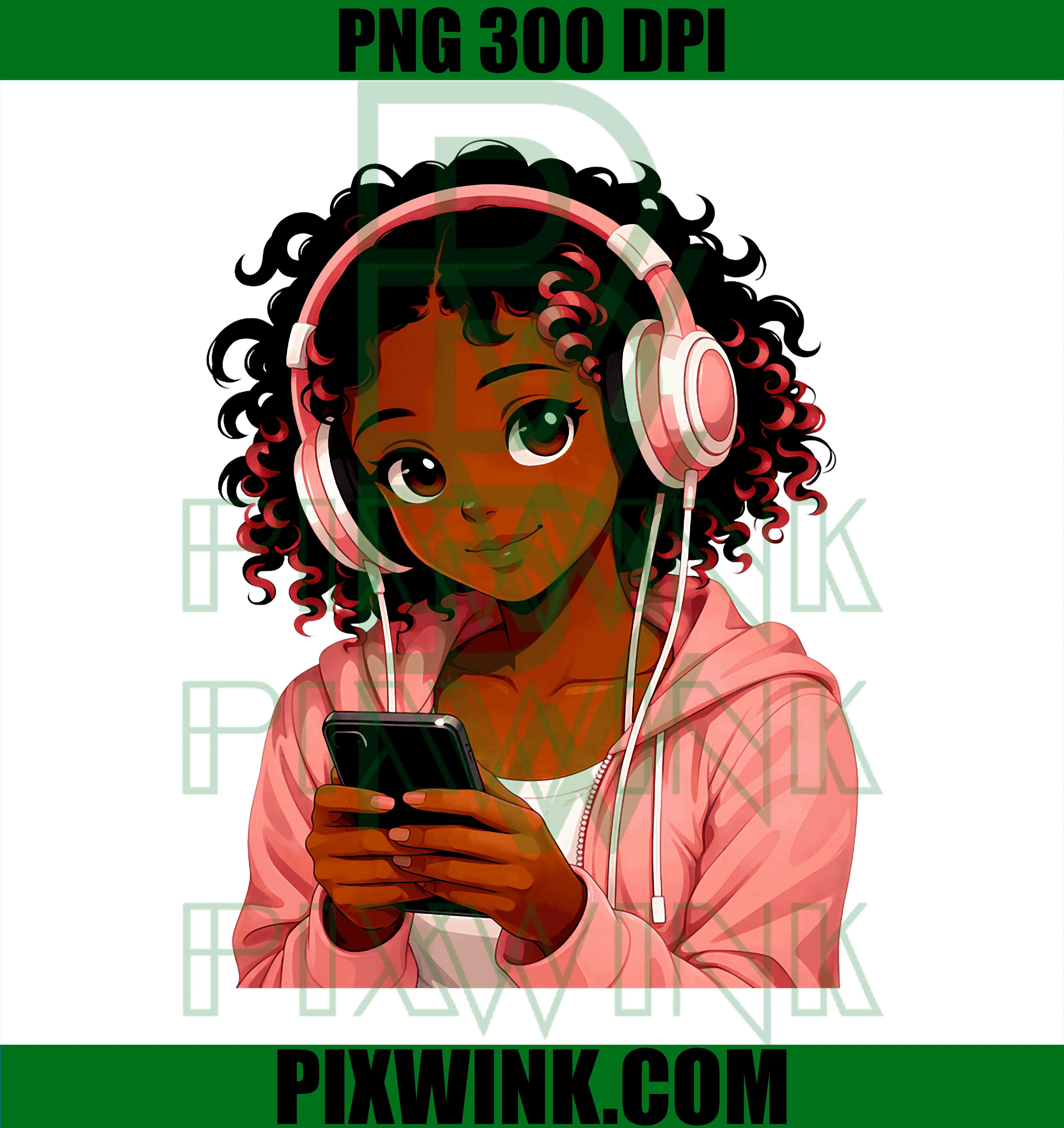 Black History Month, Black Queen Afro, Women Girls, Anime PNG
