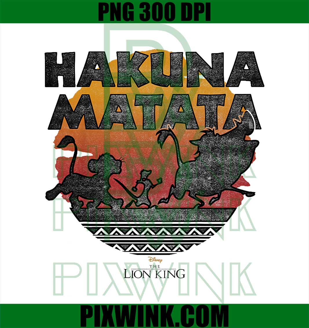 The Lion King Hakuna Matata Vintage PNG
