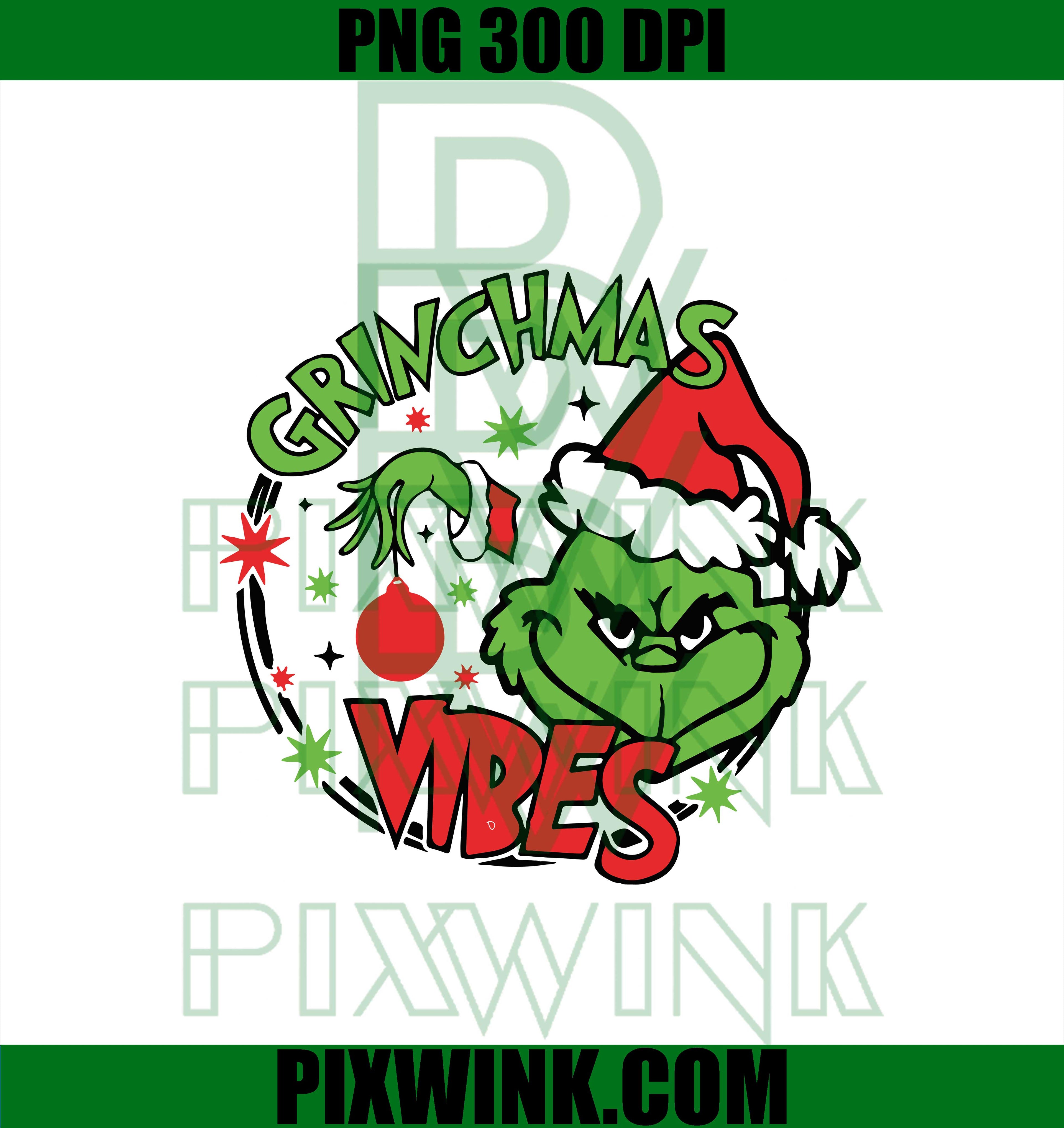 Grinchmas Vibes SVG, Grinch Face SVG, Christmas SVG