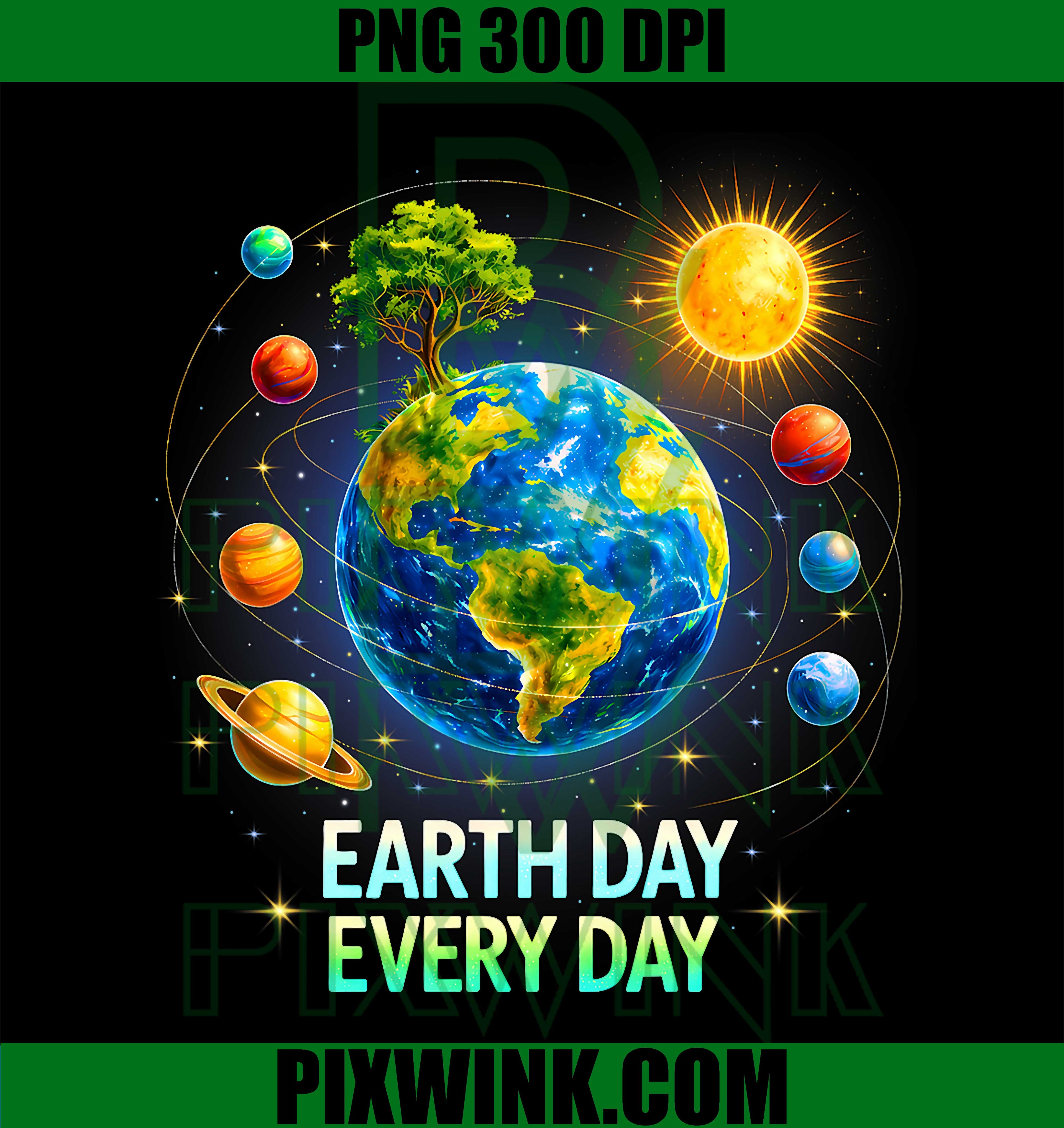 Earth Day 2026 PNG, Go Planet PNG Eco Friendly Earth Day Design