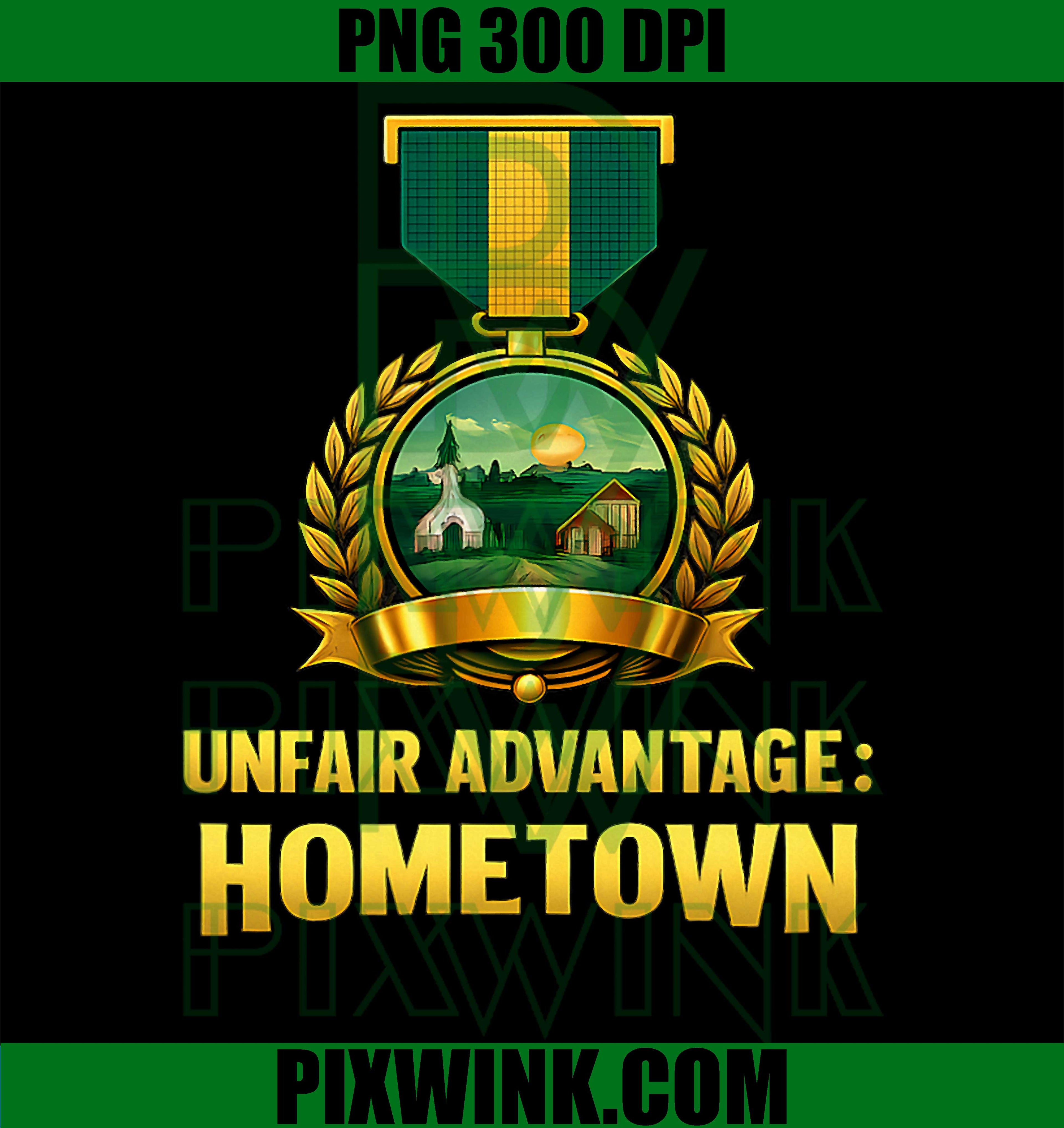 Unfair Advantage Hometown PNG, Local Pride Badge Medal PNG
