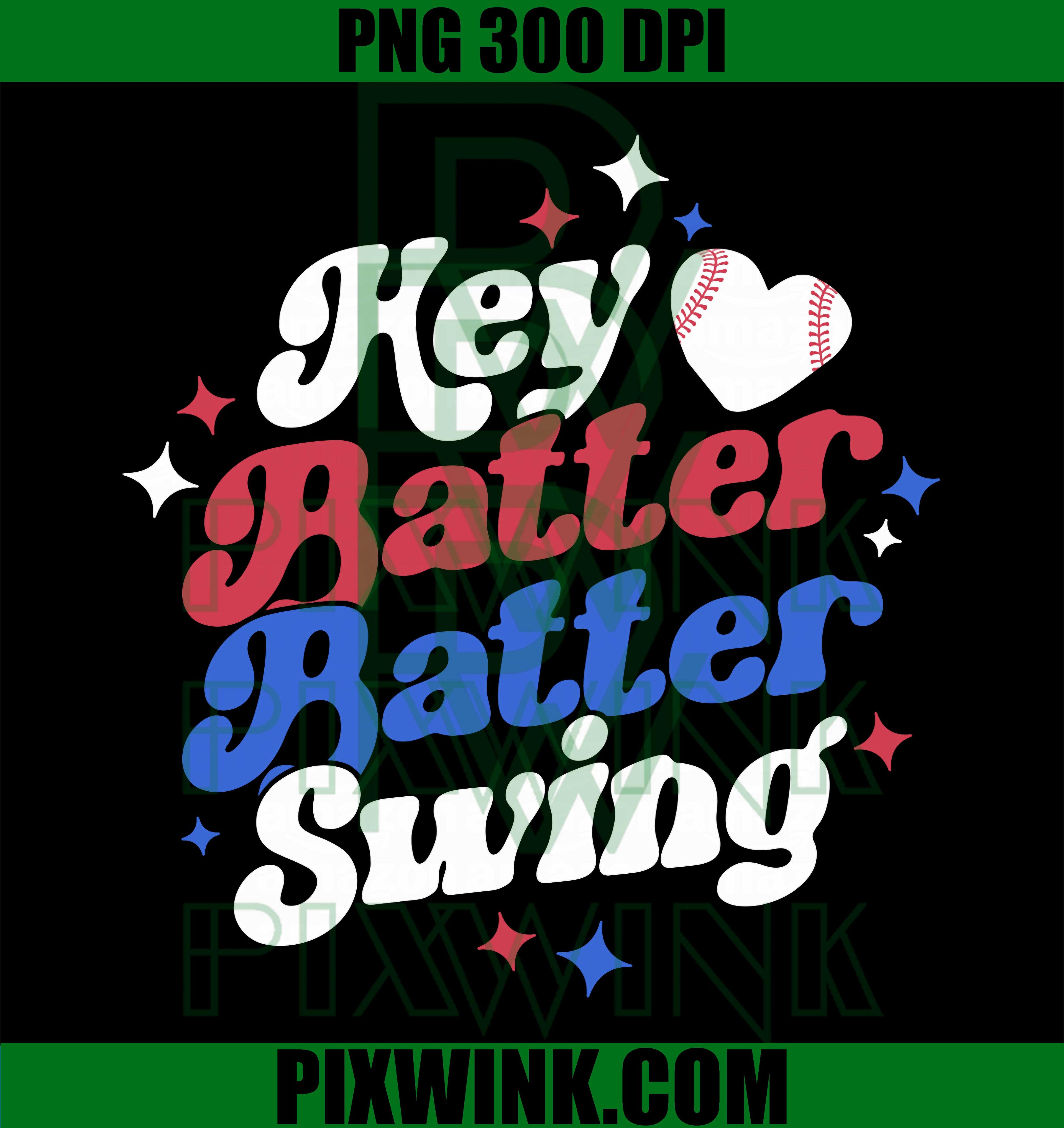 Hey Batter Batter Swing PNG, Baseball Mom Retro PNG, Softball Mom Design PNG