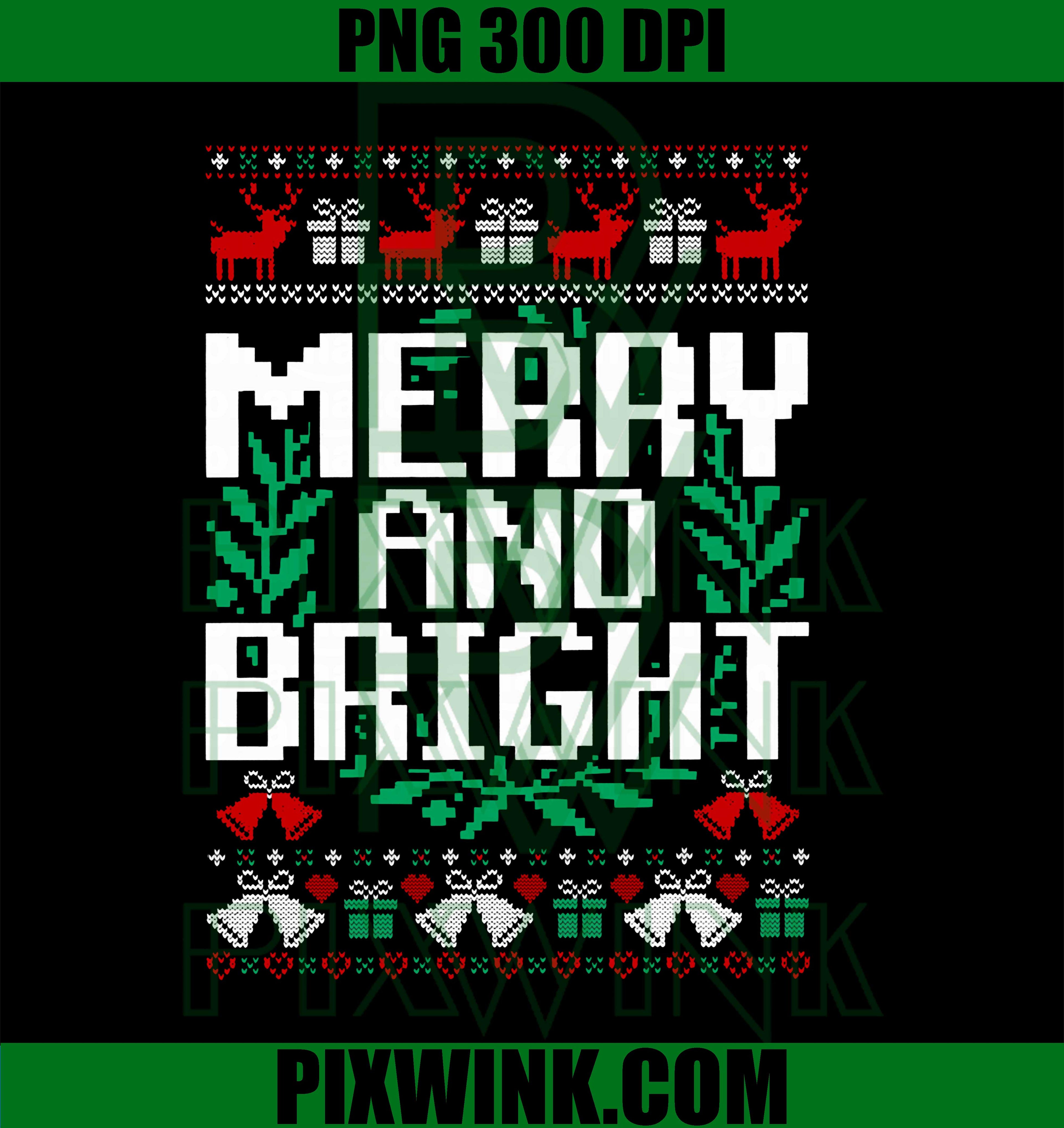 Moody and Uptight Merry and Xmas Bright Matching Couple PNG