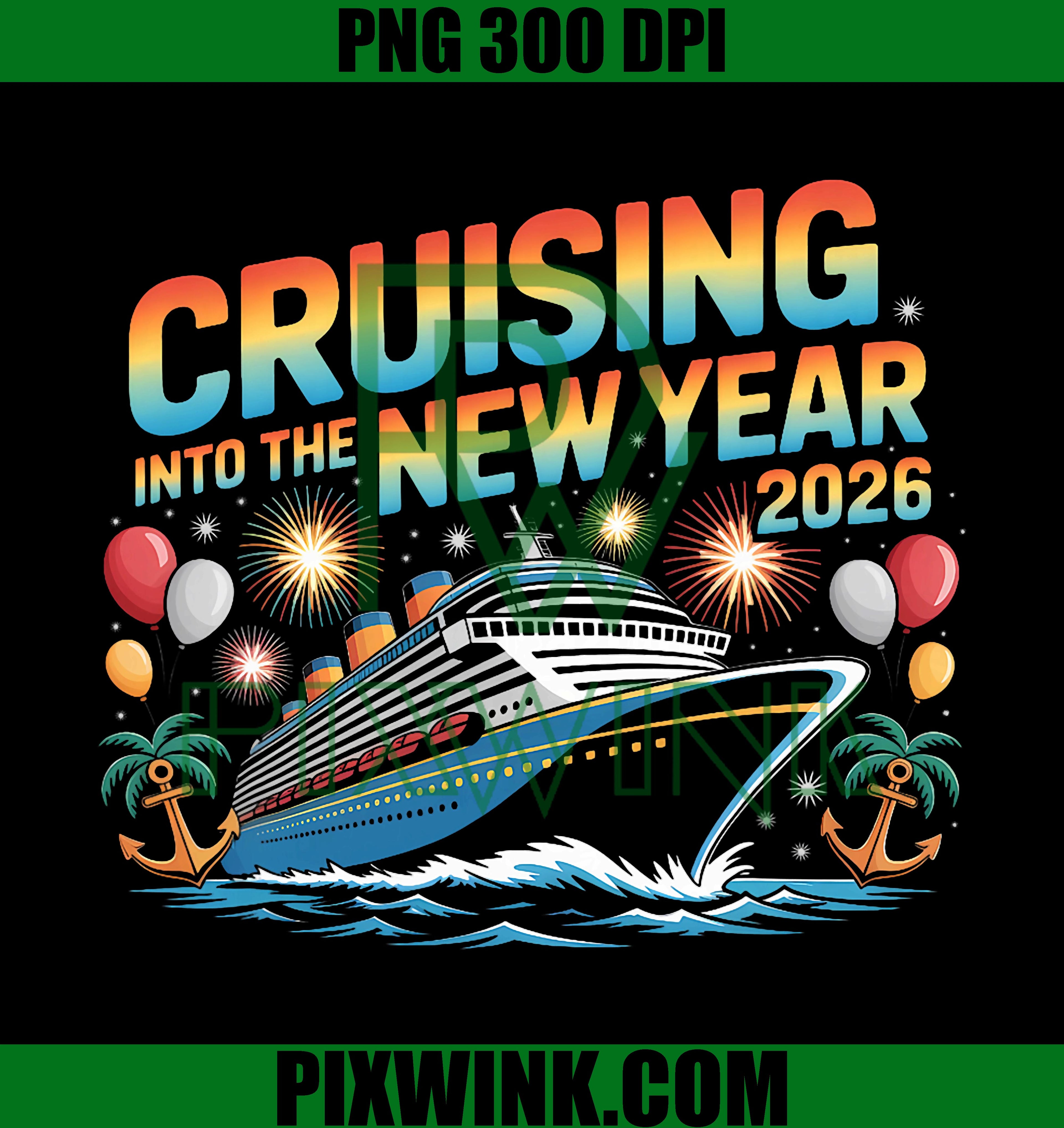 Happy New Year 2026 Family Cruise Vacation Party