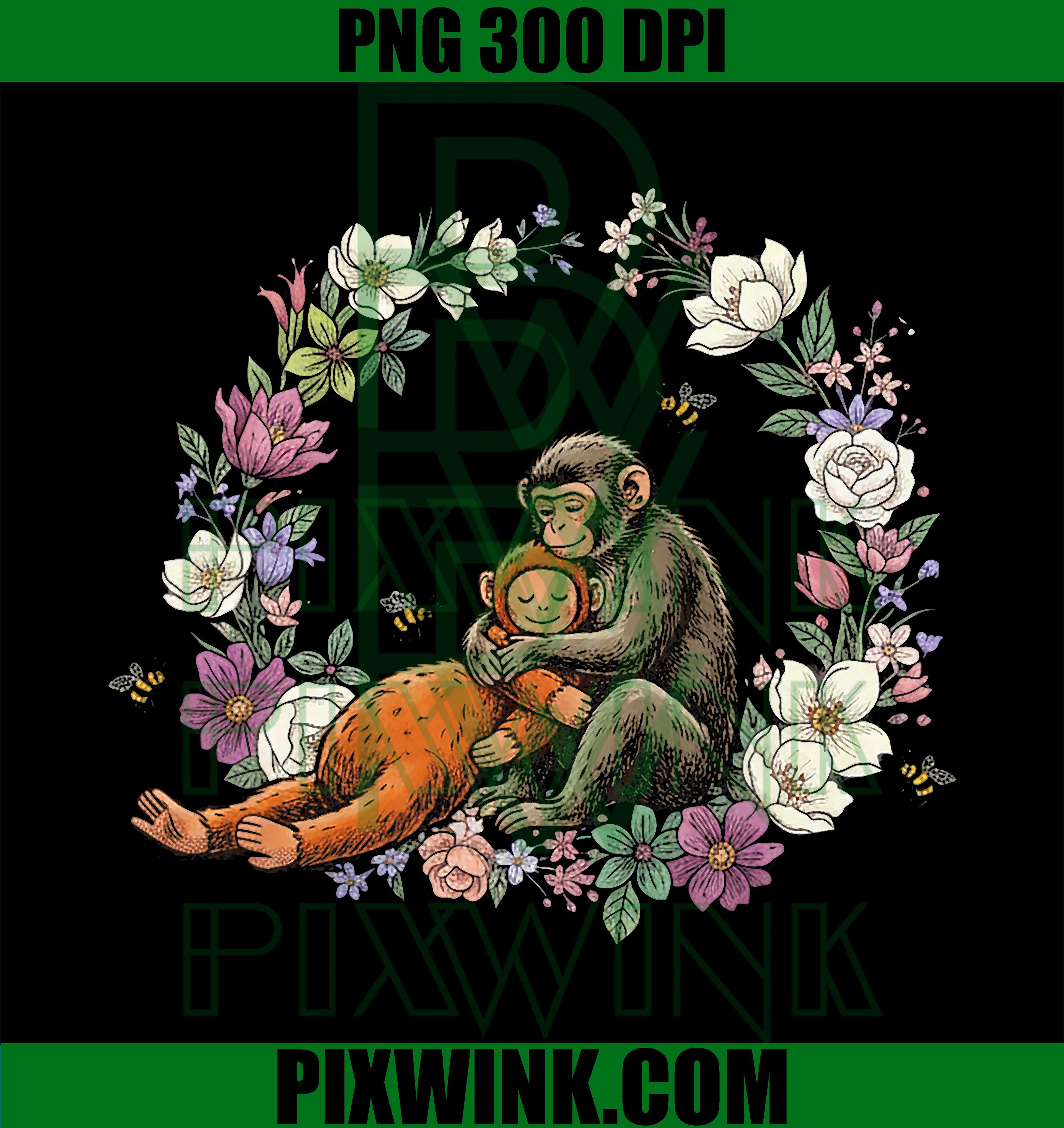 Baby Punch Monkey PNG, Funny Cute Monkey Design PNG