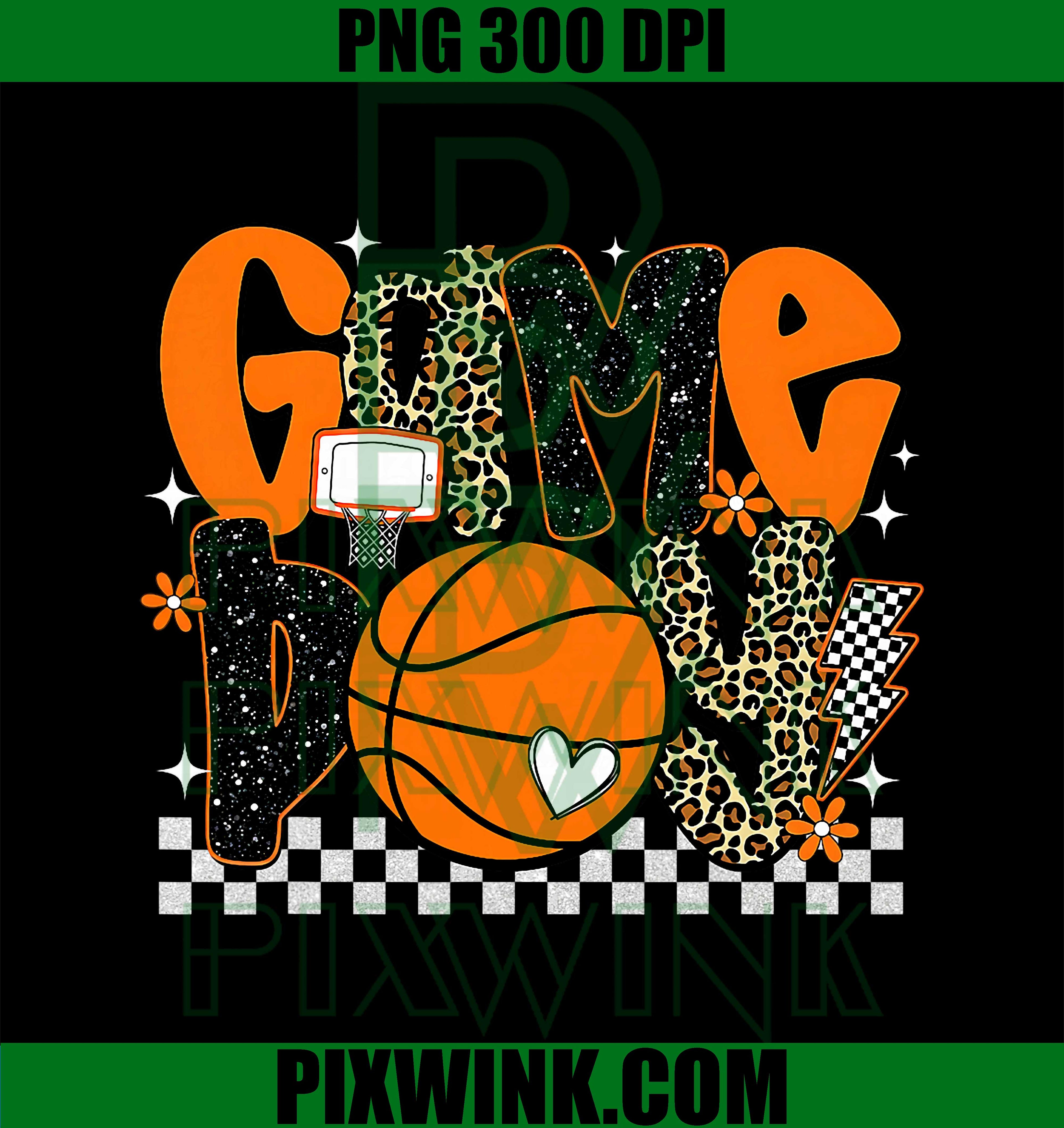 Checkered Game Day Basketball Sports Lover Men PNG