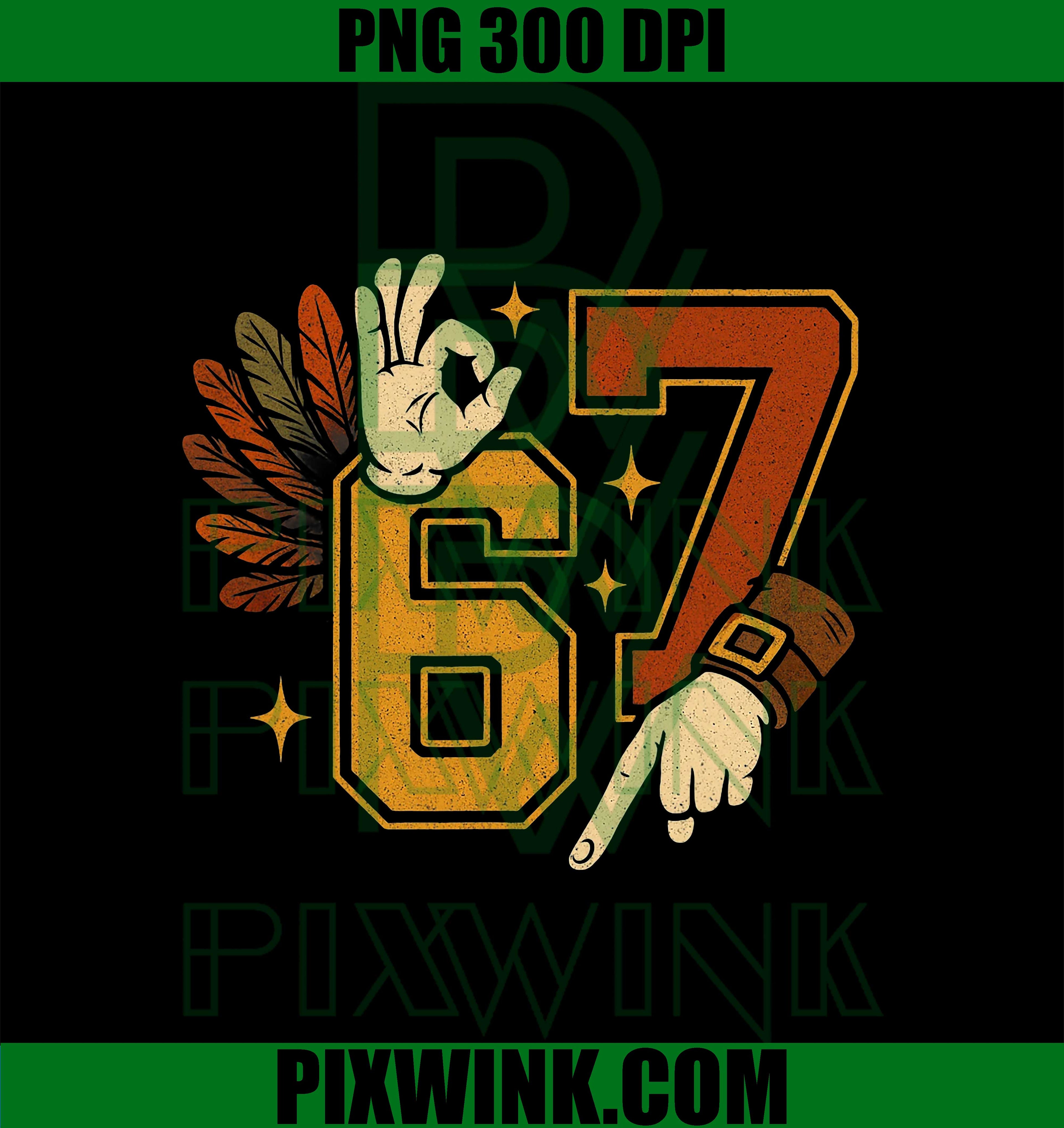 Funny Six Seven Turkey PNG, 67 Thanksgiving Retro Pilgrim PNG