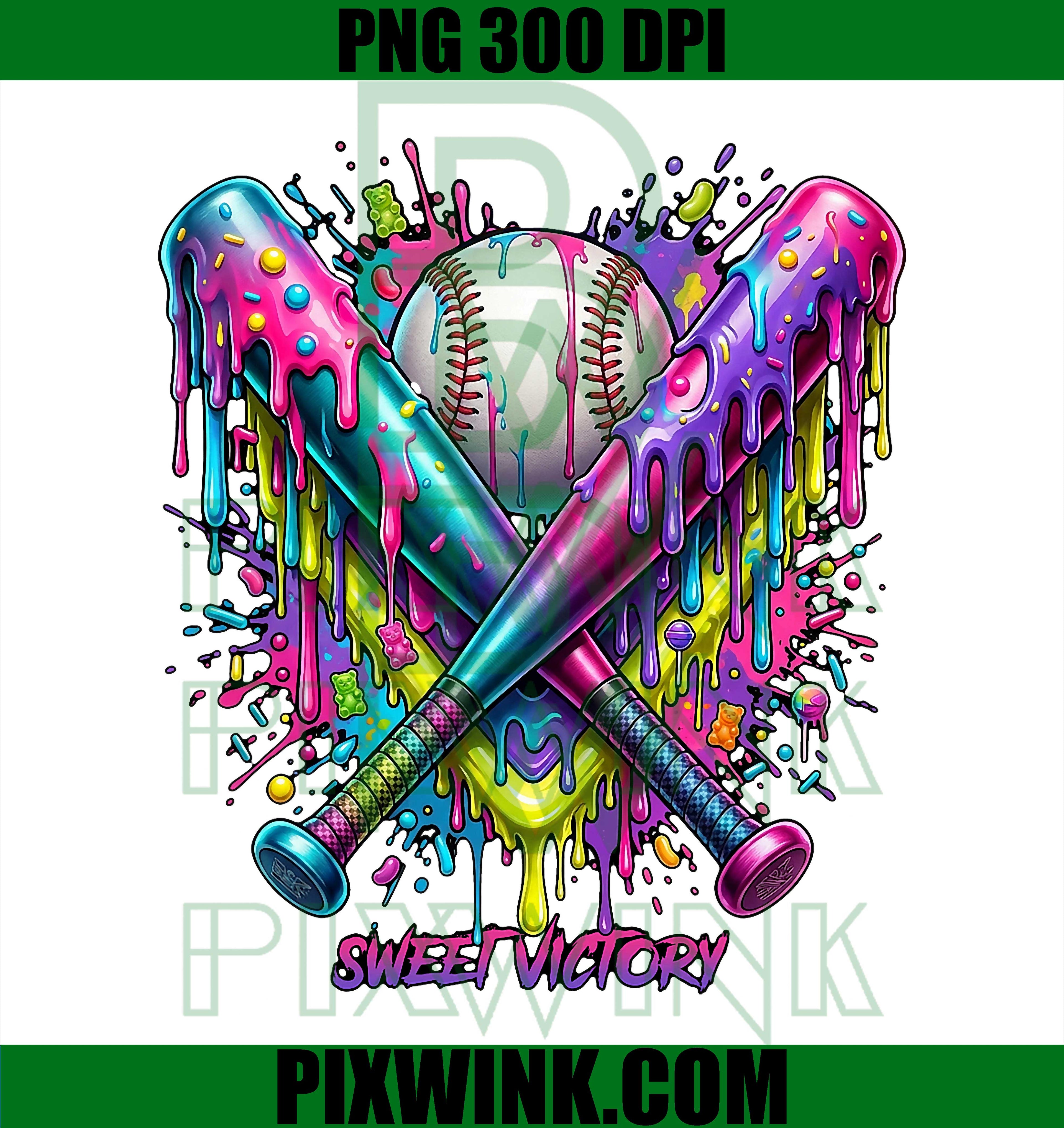 Colorful Baseball Ice Cream Drip PNG, Funny Kids Baseball Player Design PNG