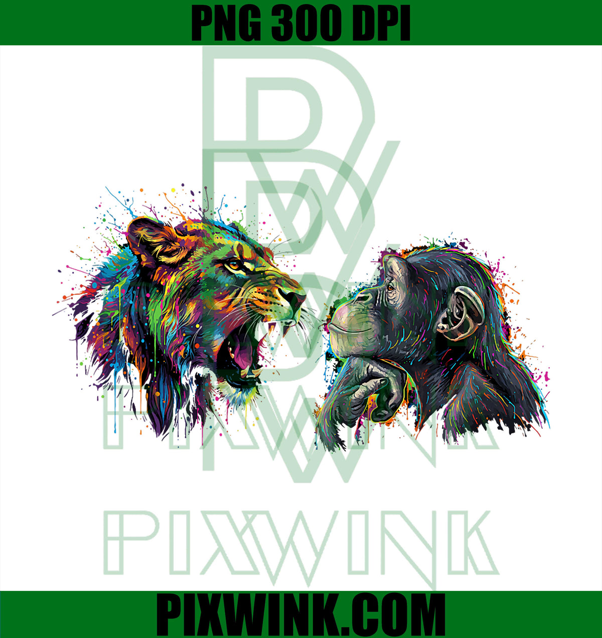 Rage Bait Monkey and Lion PNG, Funny Brain Rot Meme Gen Alpha PNG ...