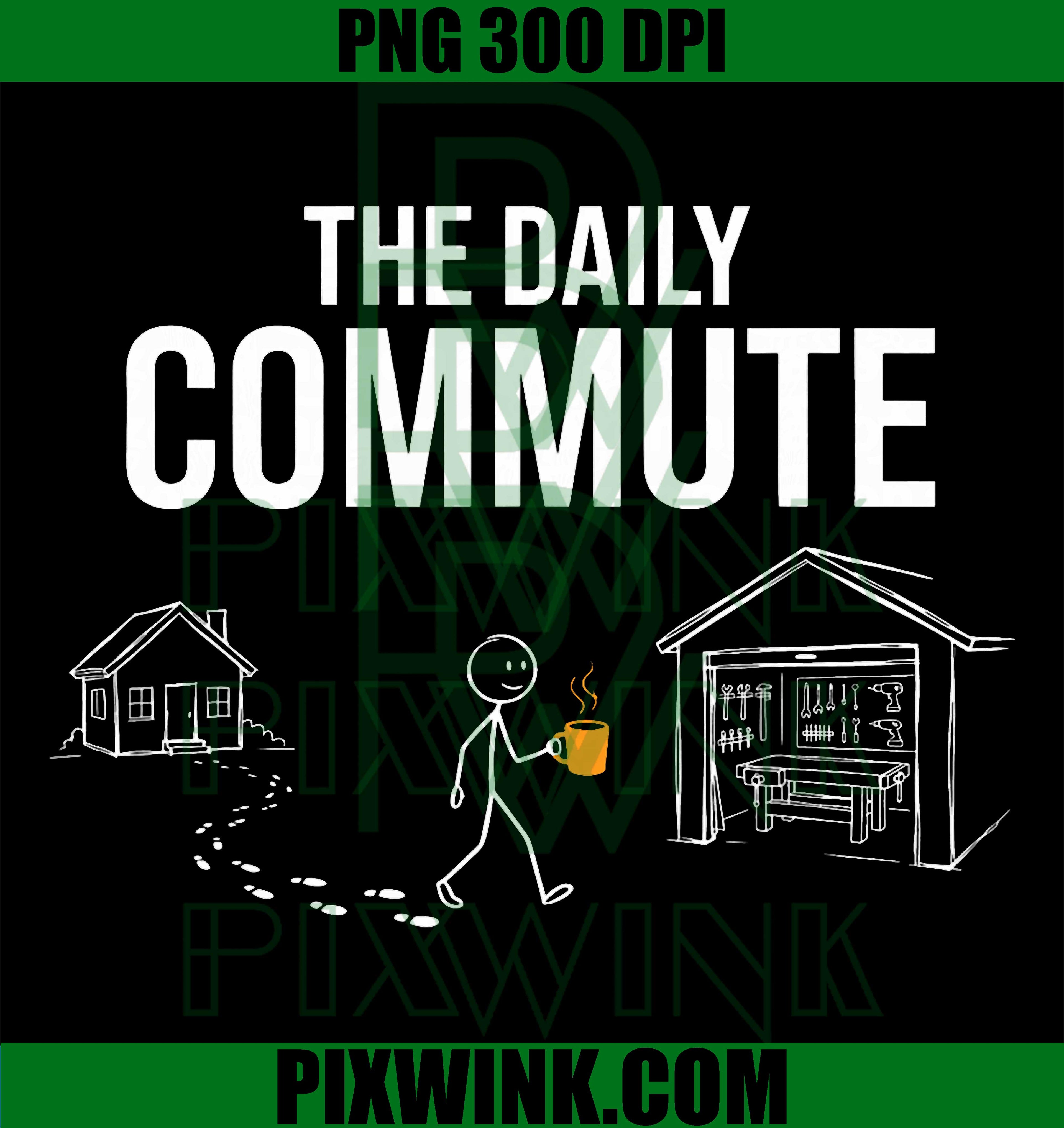 Funny Woodworker Commute PNG, Carpenter Humor Retro Design PNG