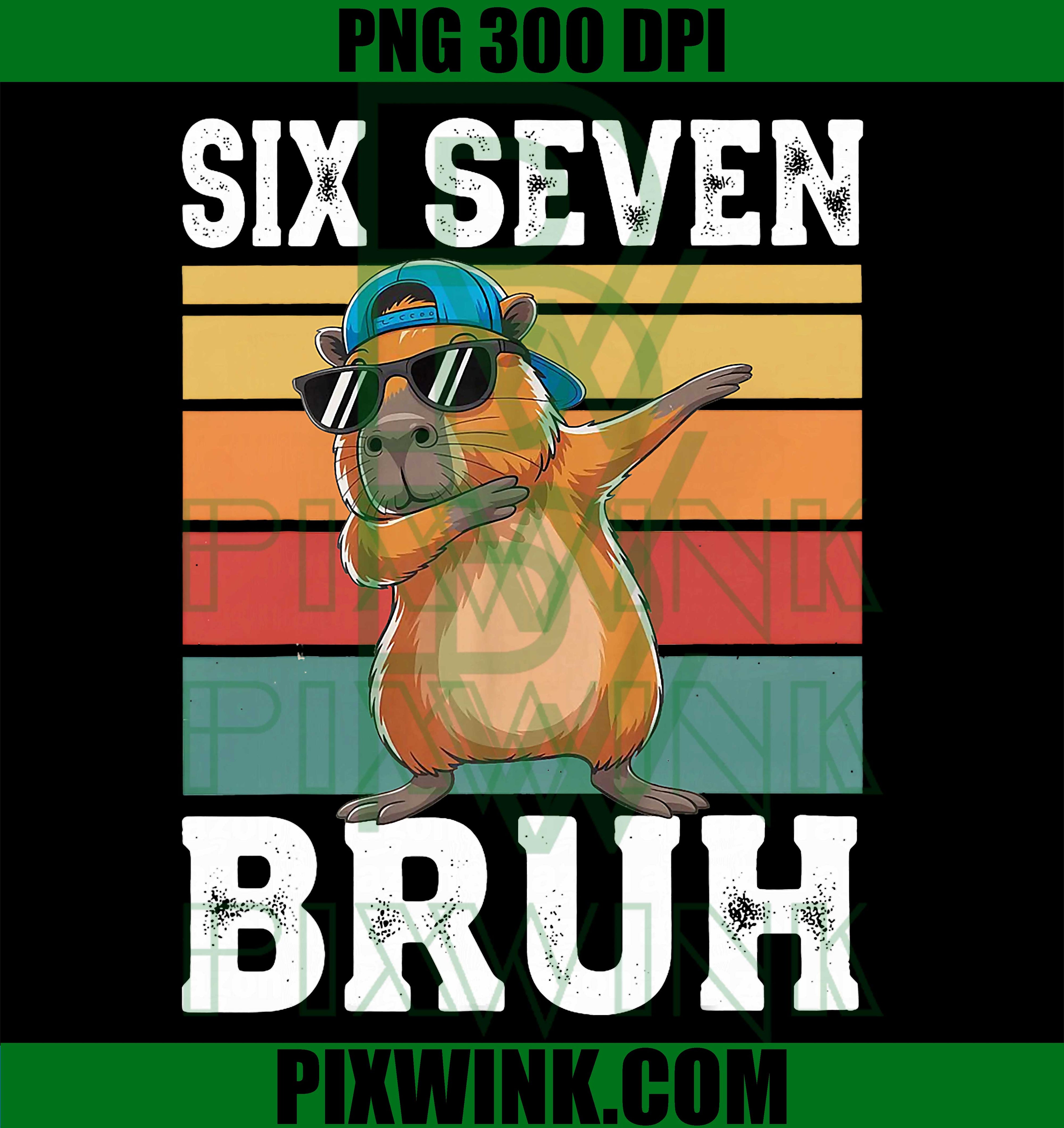 67 Meme Capybara Funny Six Seven Dabbing Capybara PNG