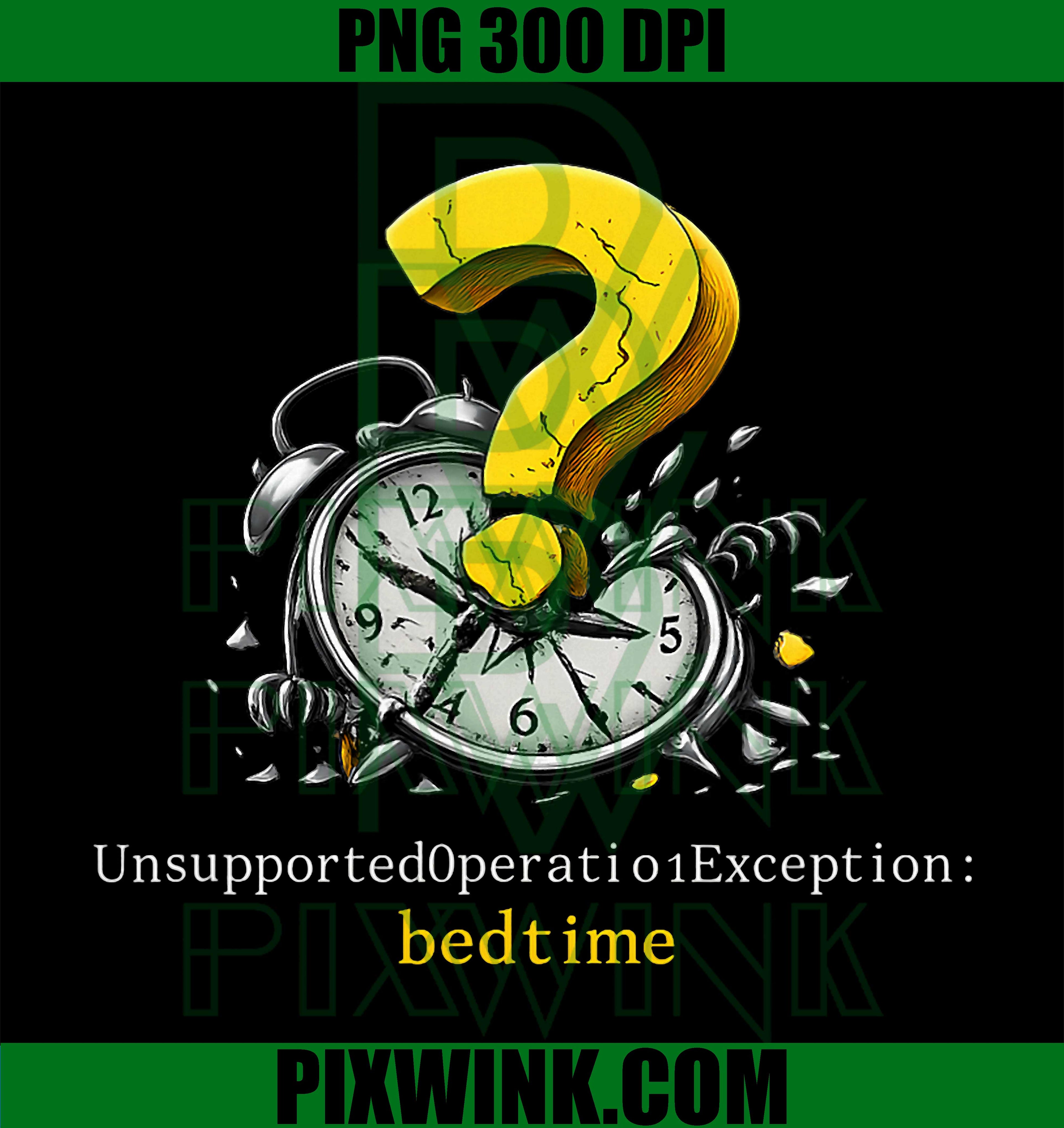 UnsupportedOperationException Bedtime PNG, Programmer Humor Code PNG