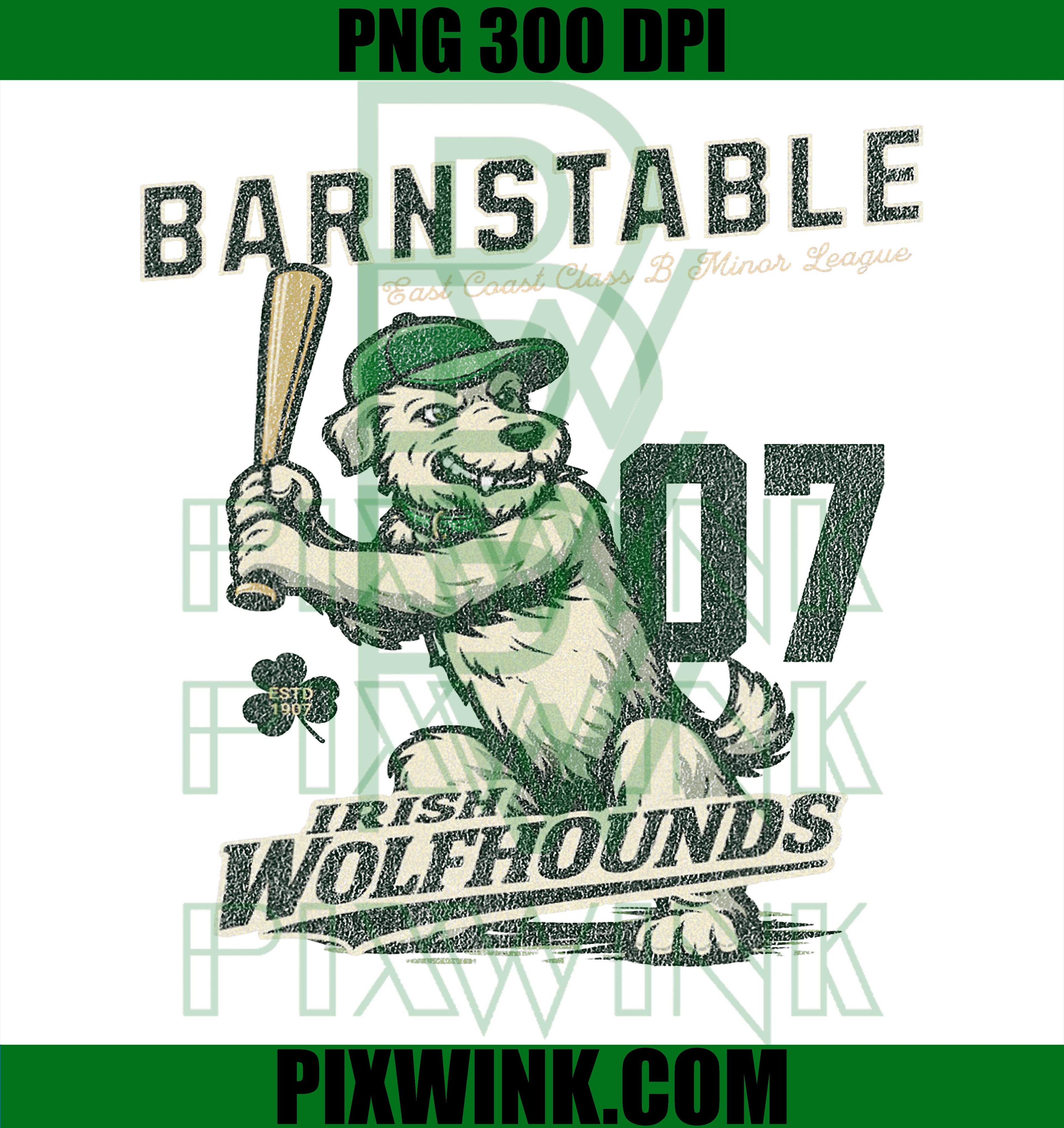 Barnstable Irish Wolfhounds PNG, St Patricks Baseball Design PNG