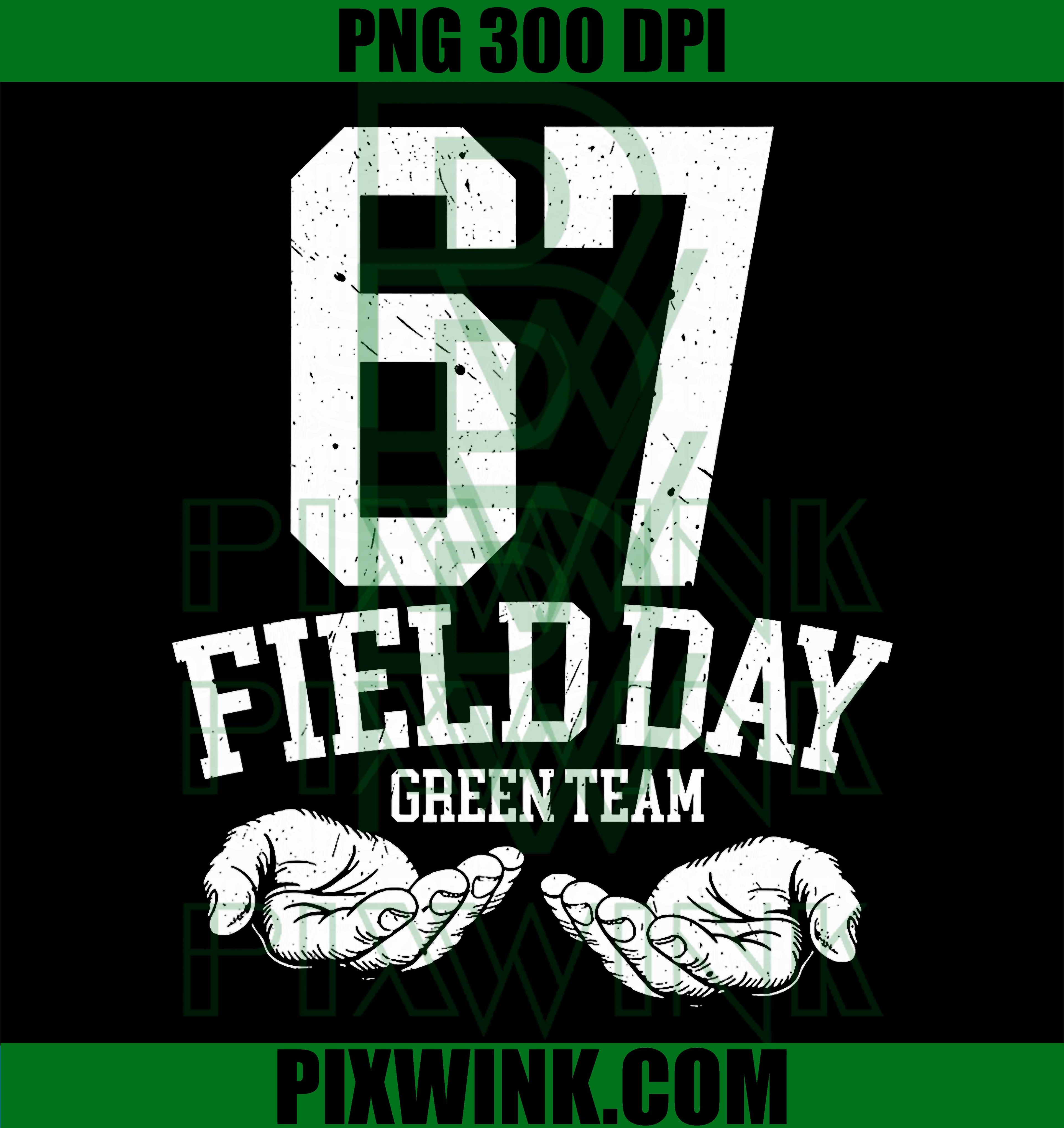 67 Field Day, Green Team, Six Seven, Gen Alpha PNG