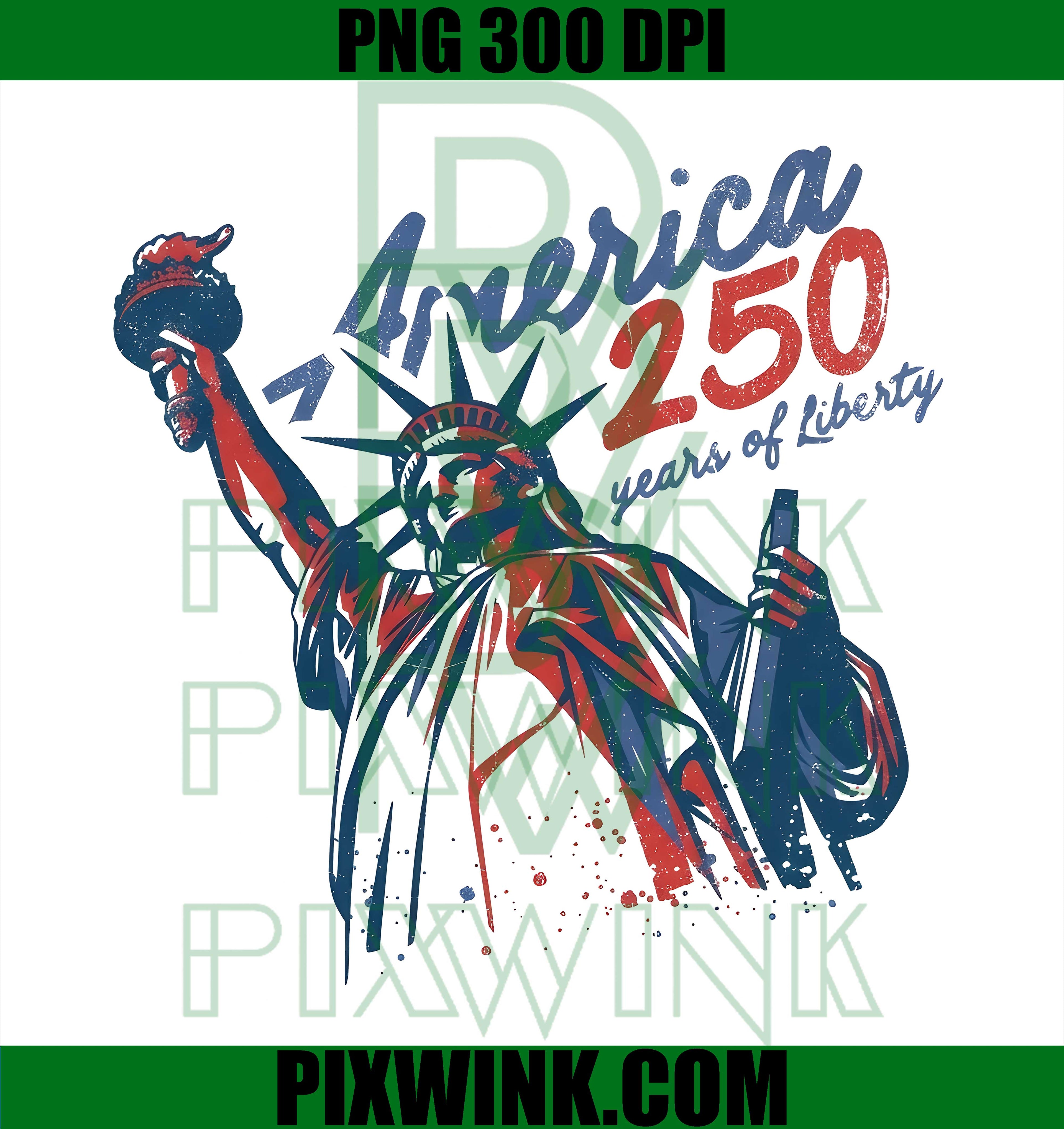 250 Years Liberty PNG, 1776-2026 America Anniversary Patriotic PNG
