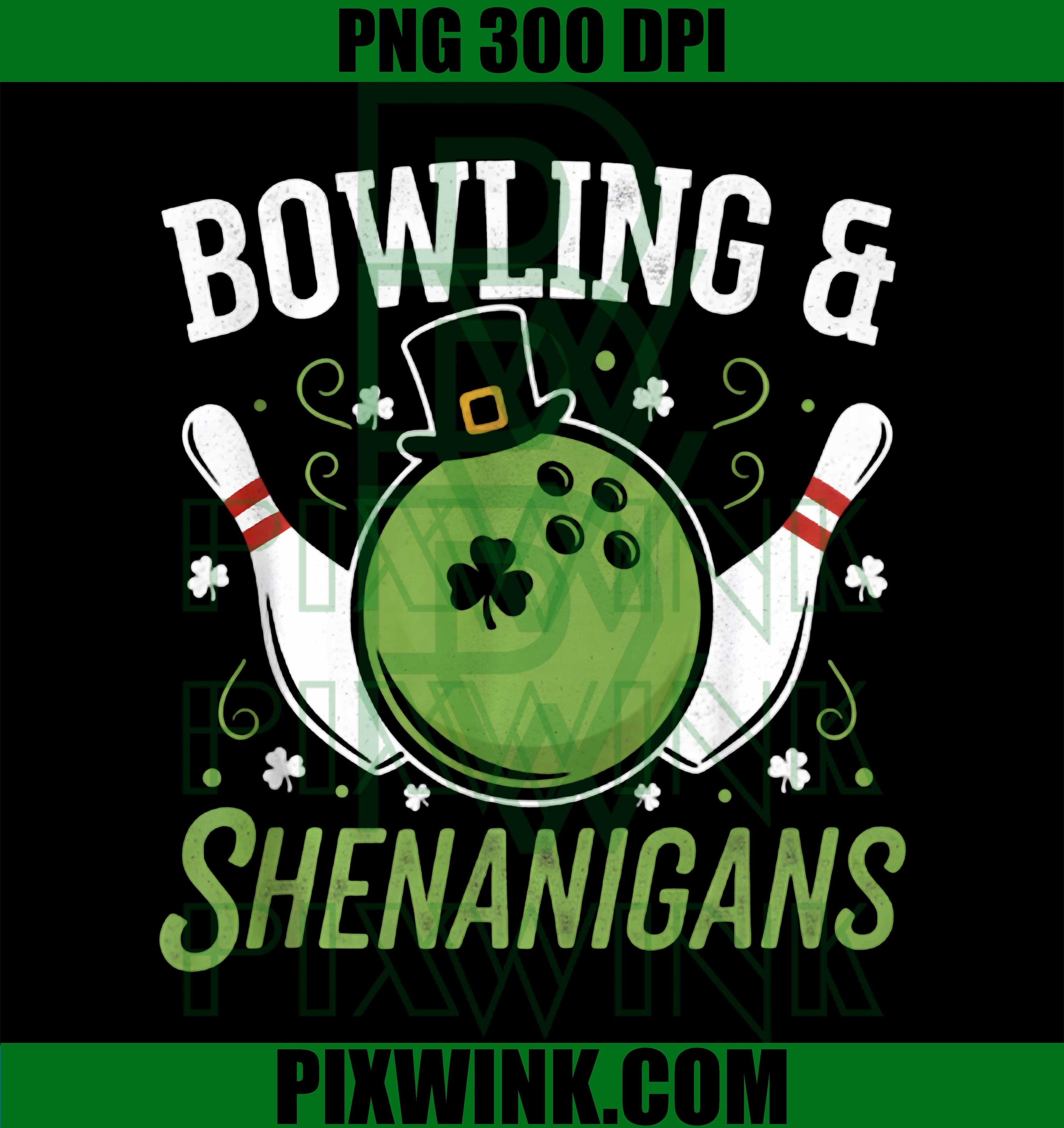 Bowling Shenanigans PNG, St Patrick’s Day Irish Bowler Graphic PNG