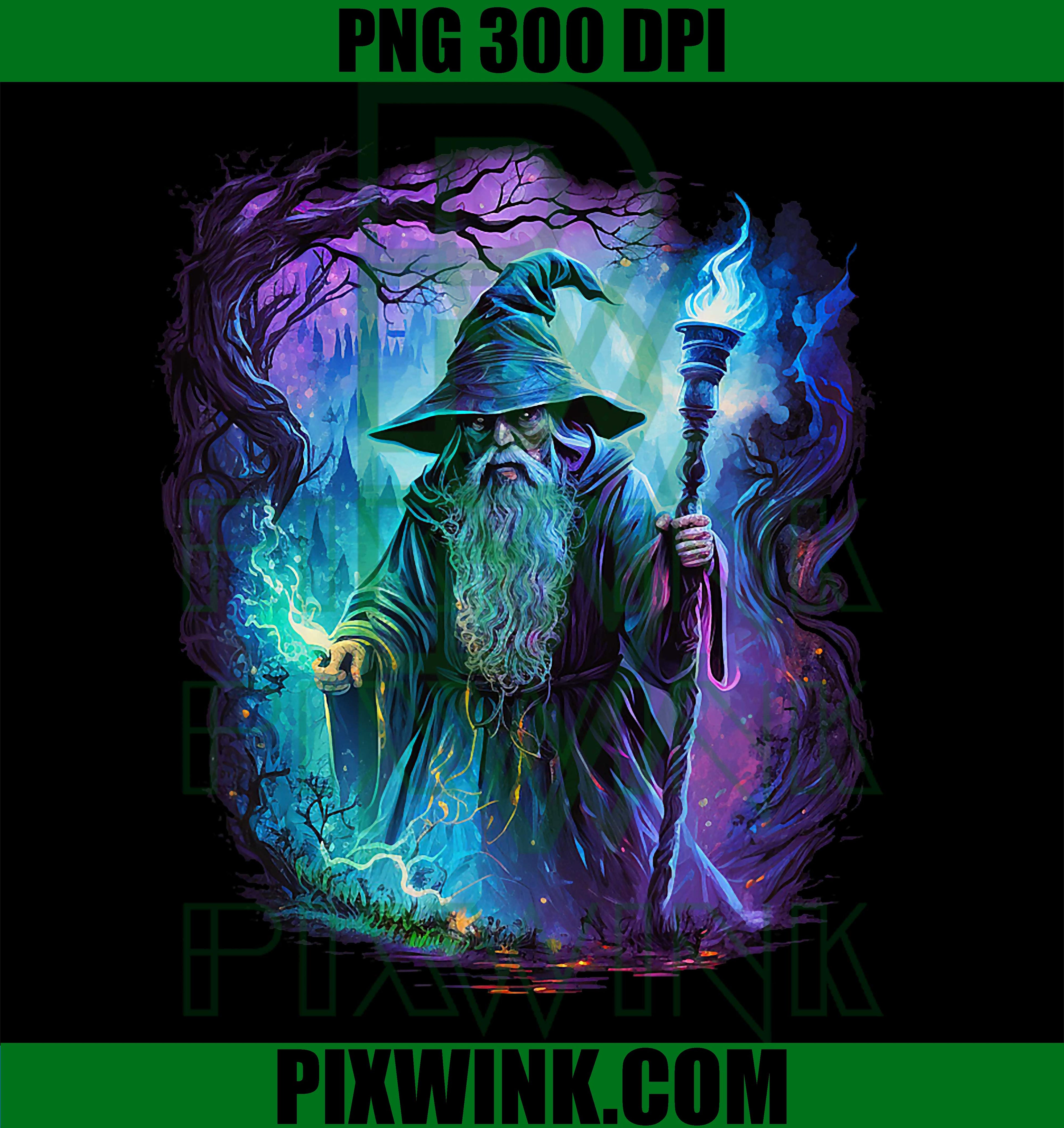 Retro Magical Wizard Fantasy PNG