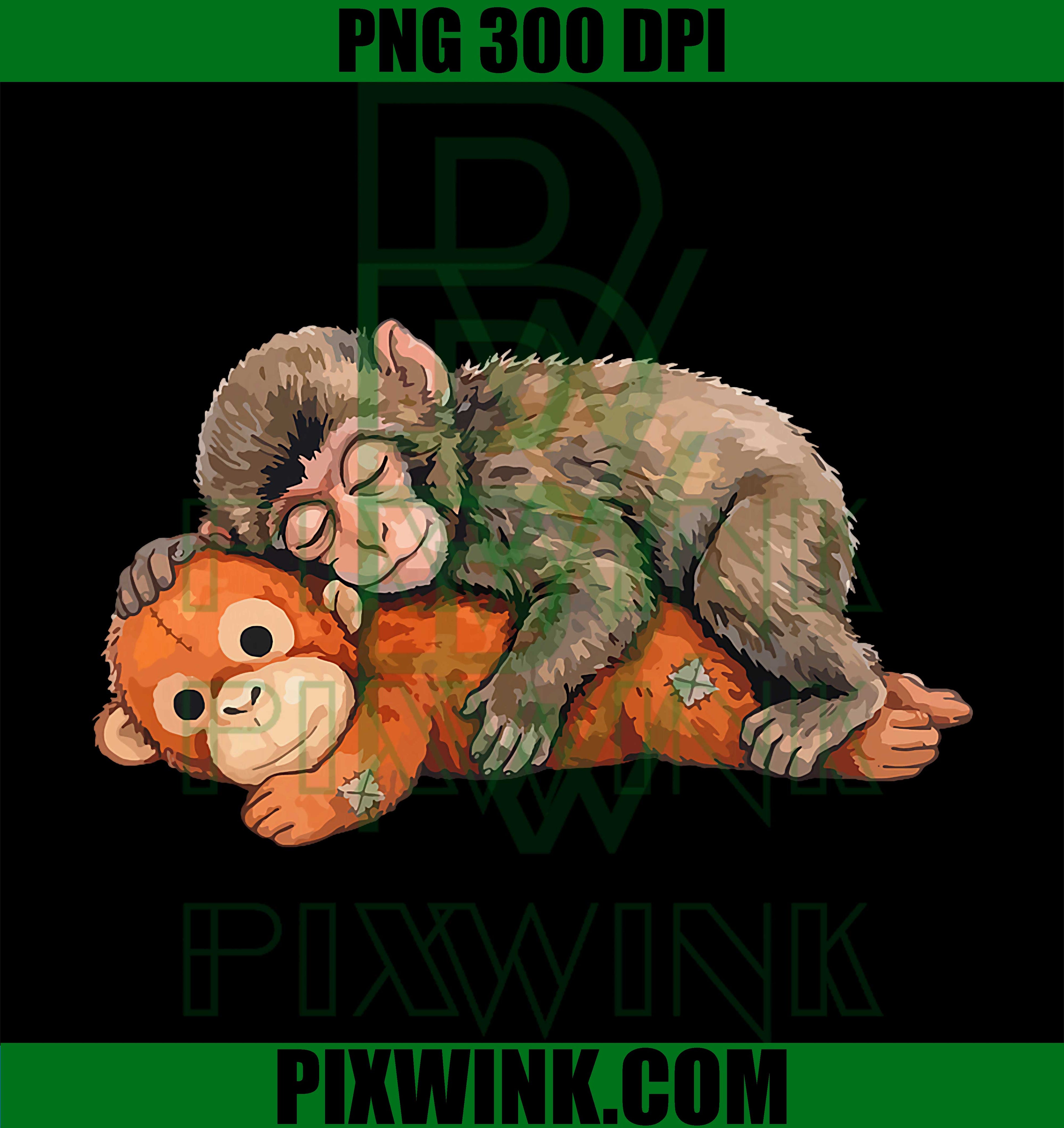 Punch Monkey Plush PNG, Cute Baby Monkey Plushie PNG, Viral Meme Graphic PNG