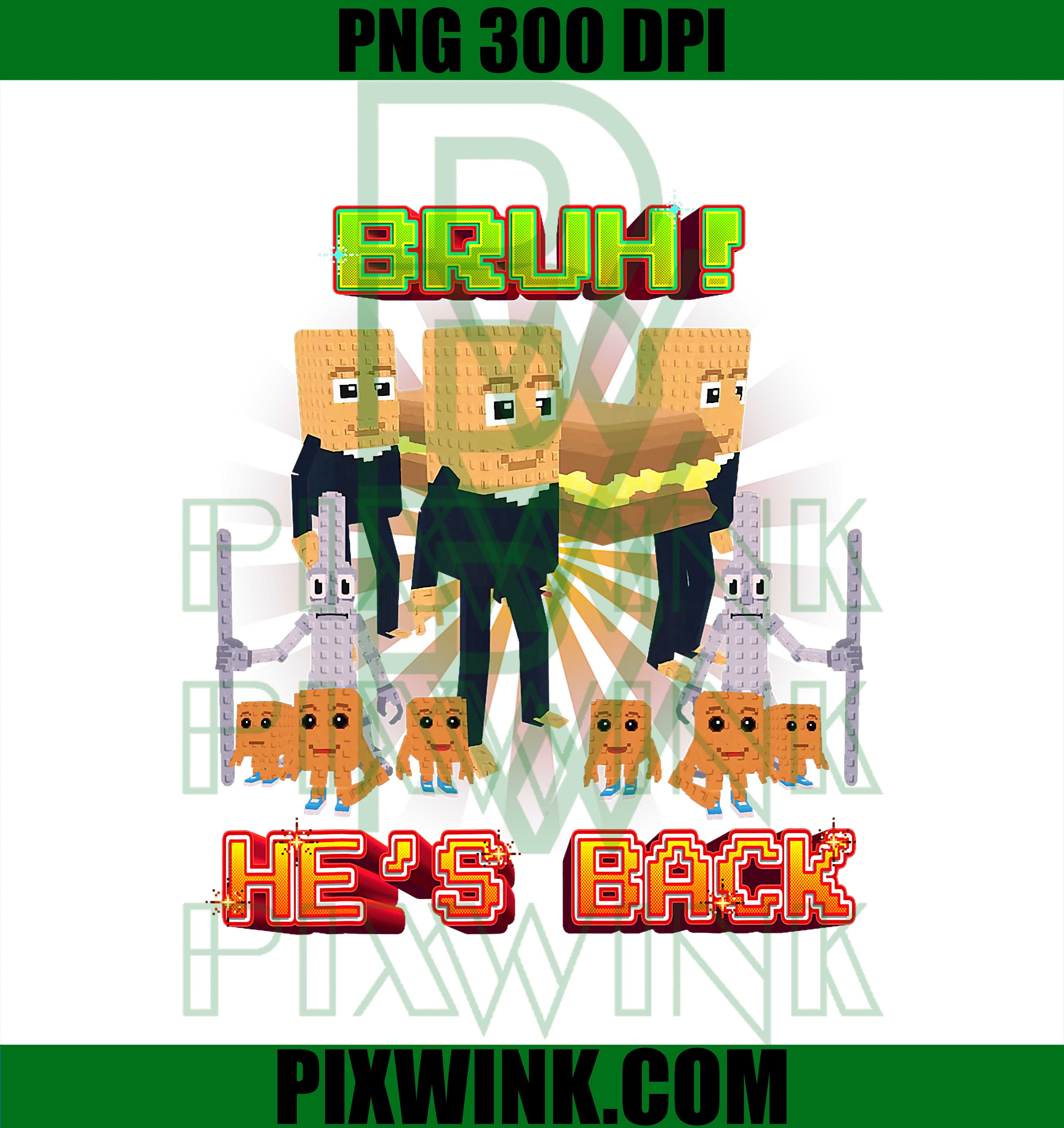 Bruh Sahur Coming Back Funny Brainrot PNG