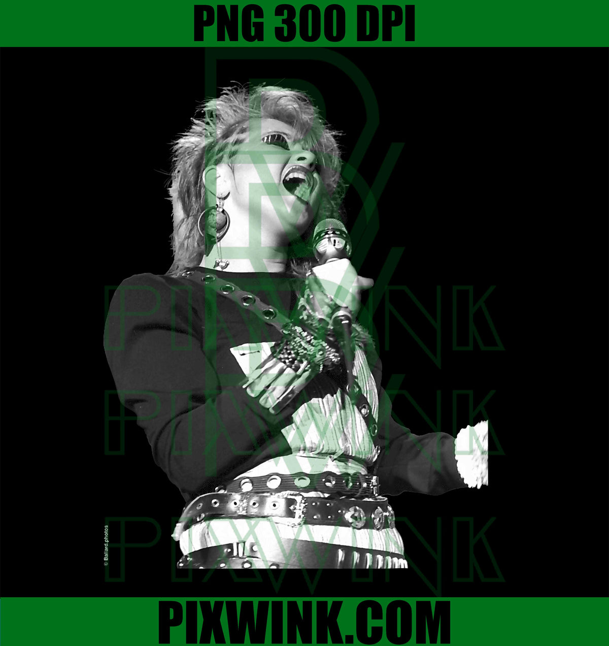 Singer Cyndi Lauper PNG, Allan Ballard Live PNG, Retro 80s Music PNG