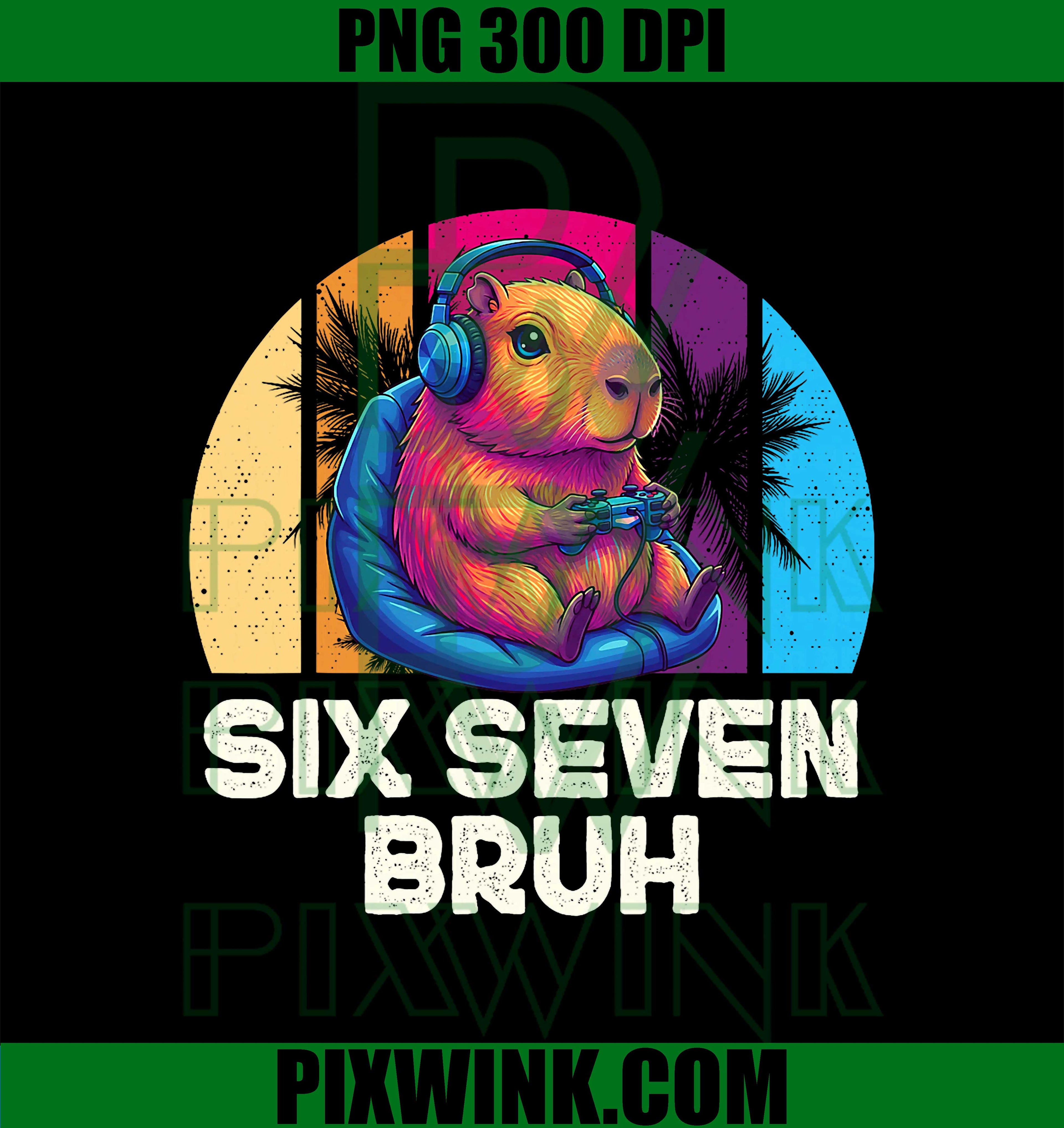 67 Capybara Funny Six Seven Bruh Capybara Video Games PNG