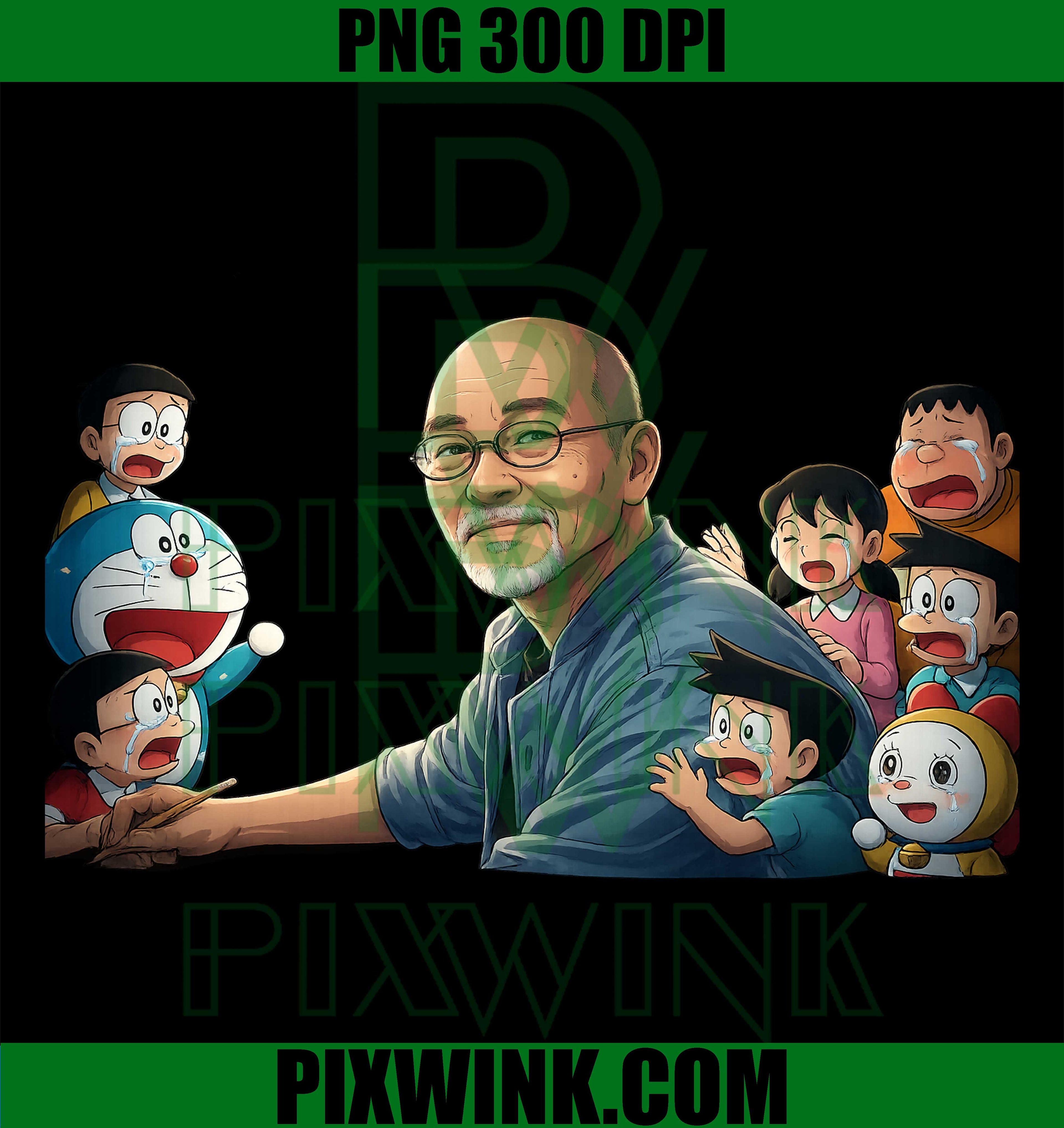 Tsutomu Shibayama Memorial PNG, Doraemon Tribute Art PNG, Anime Legend PNG