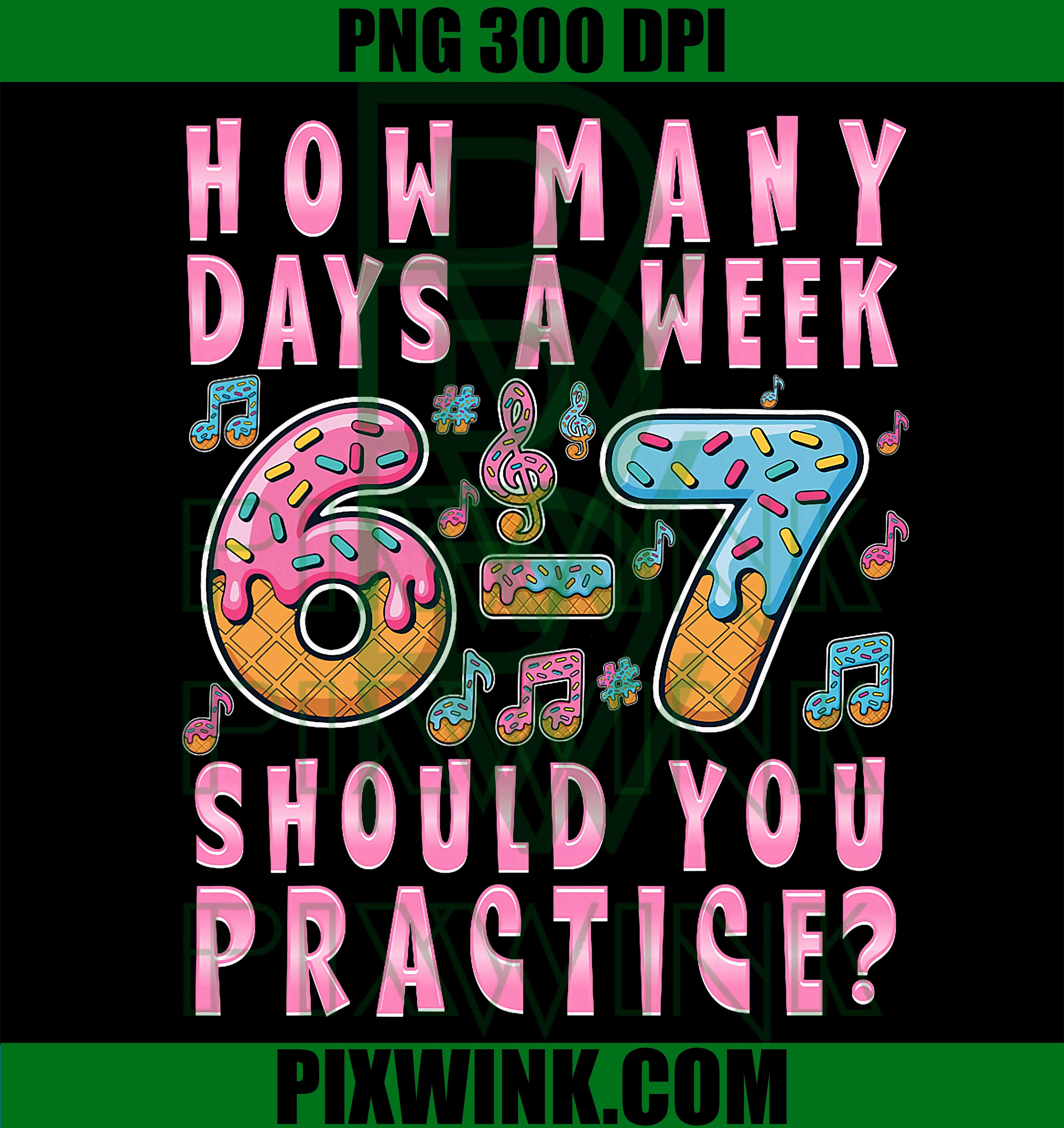 Funny 6 7 Meme, Six Seven for Music Teacher PNG
